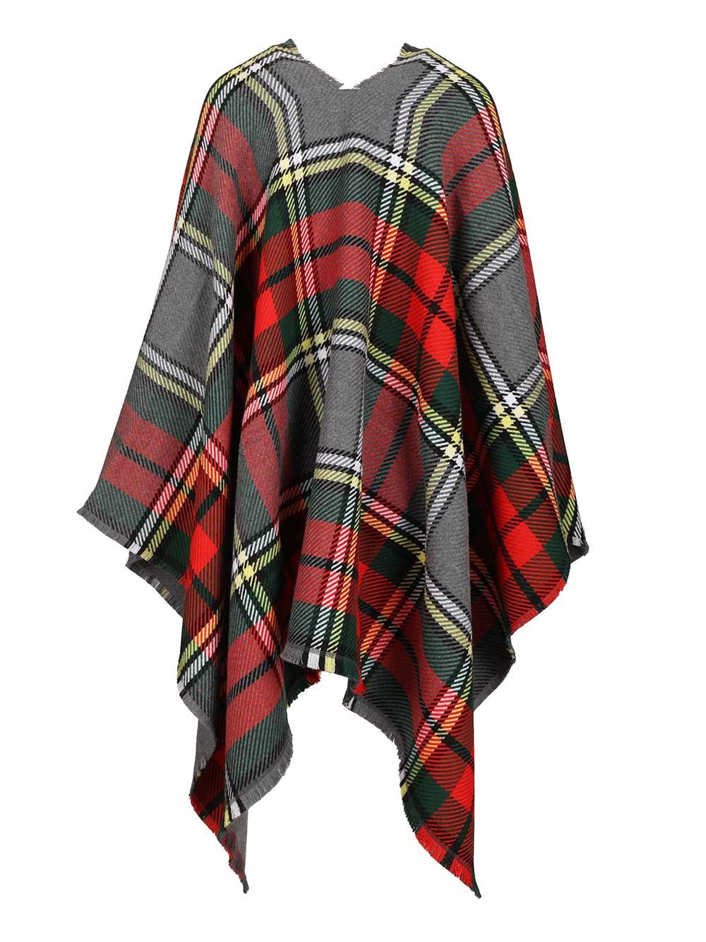 Vivienne Westwood Tartan Moonshine Poncho In Multi