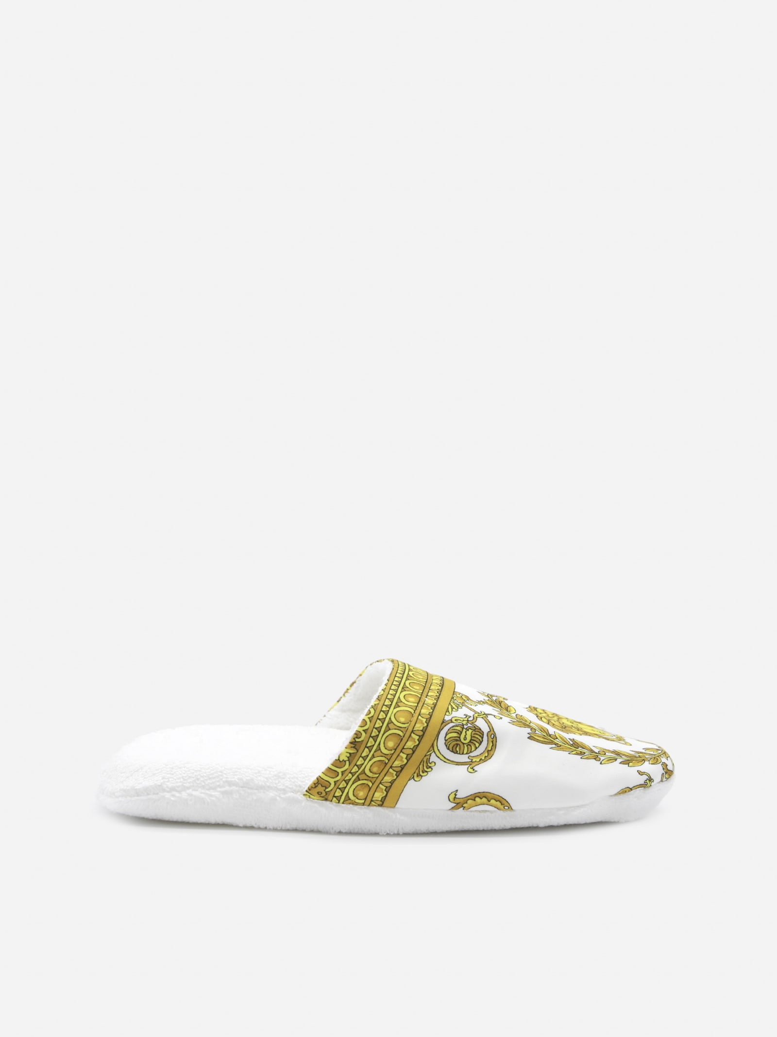 Versace Cotton Slippers With Barocco Motif