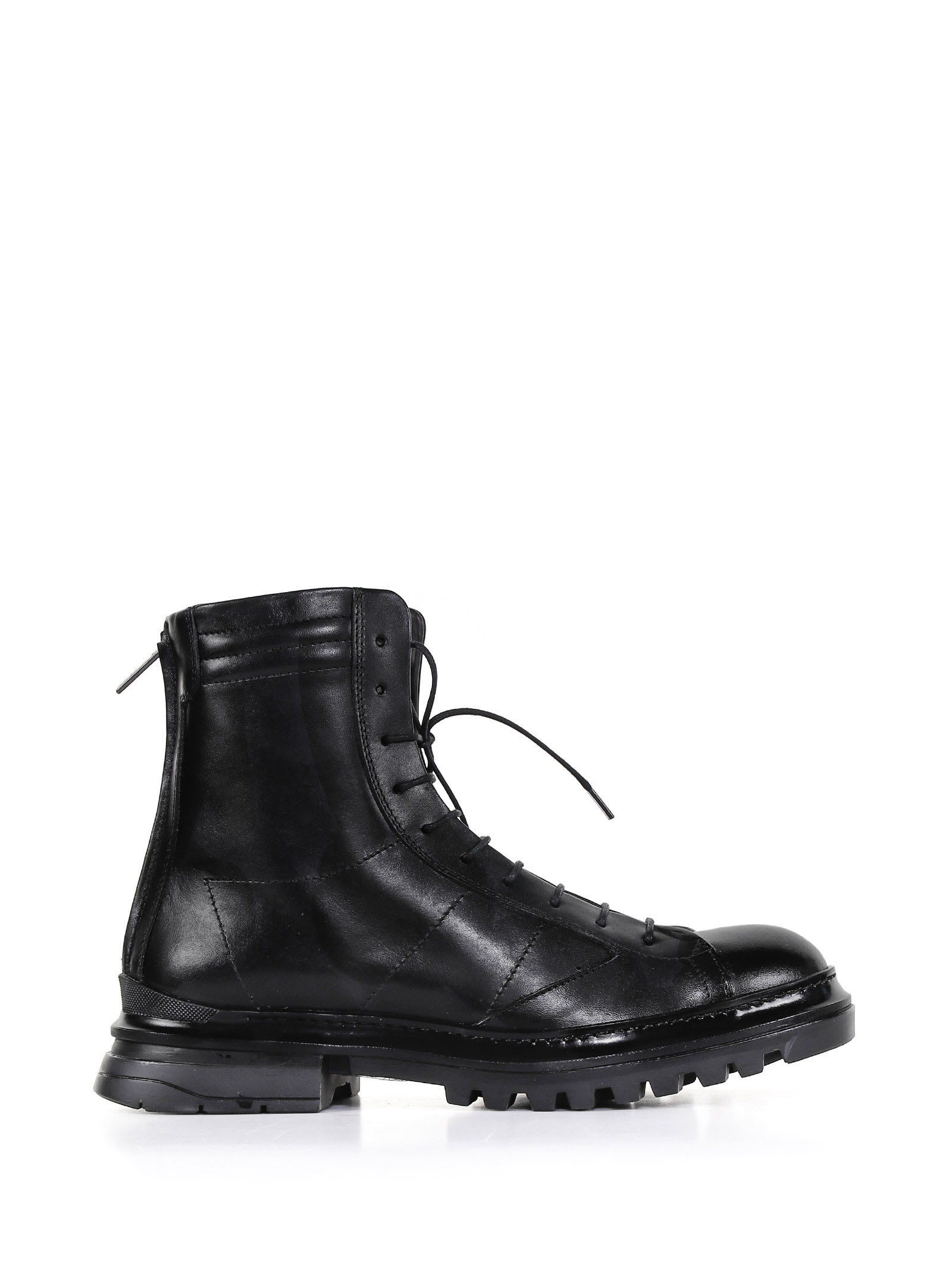 Hundred 100 Ankle Boot In Leather With Laces