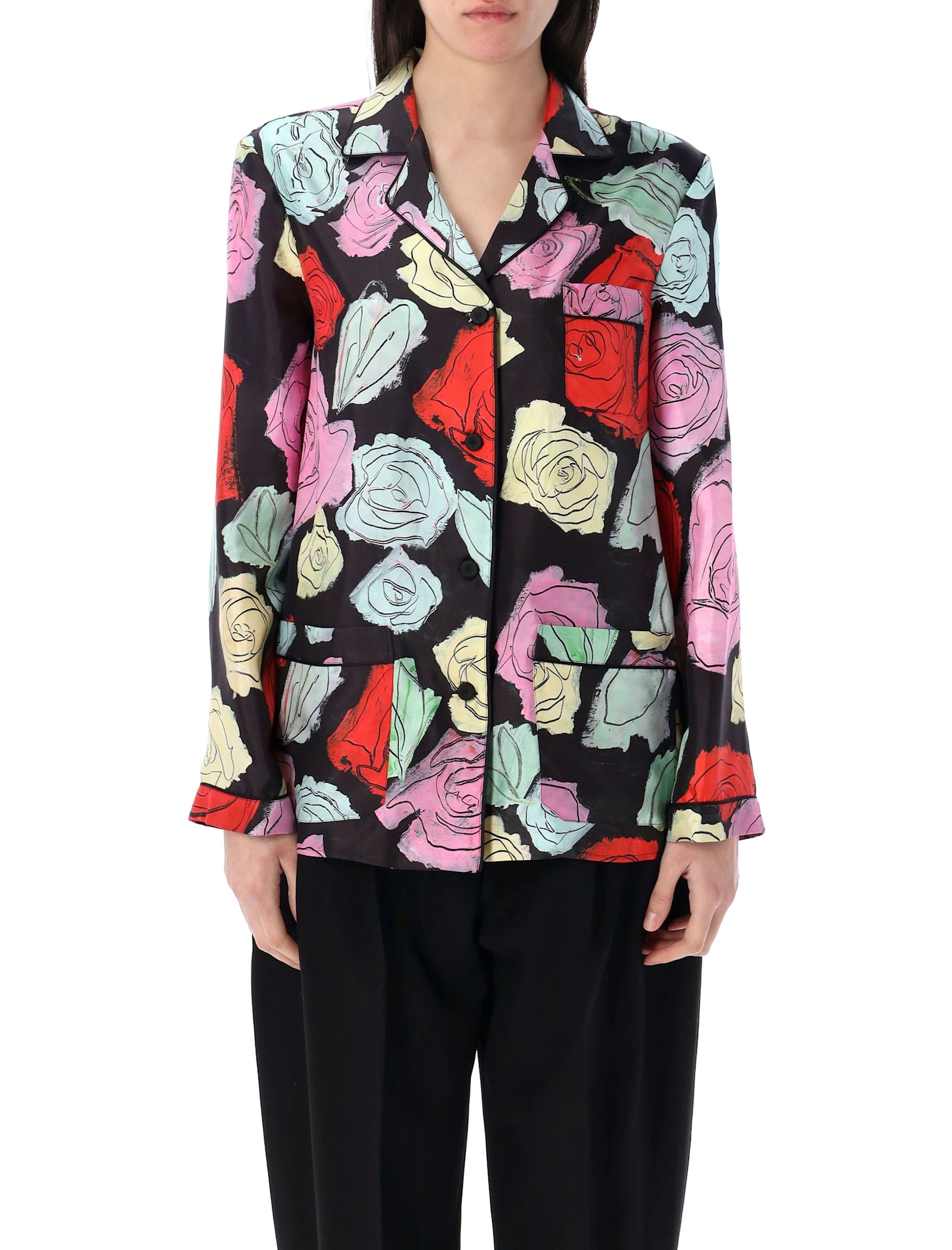 Roses Print Pyjama Shirt