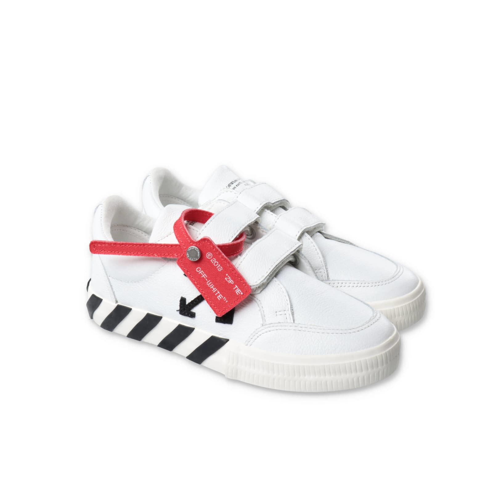 Off-White Off White Sneakers Bianche In Pelle Di Vitello Bambino