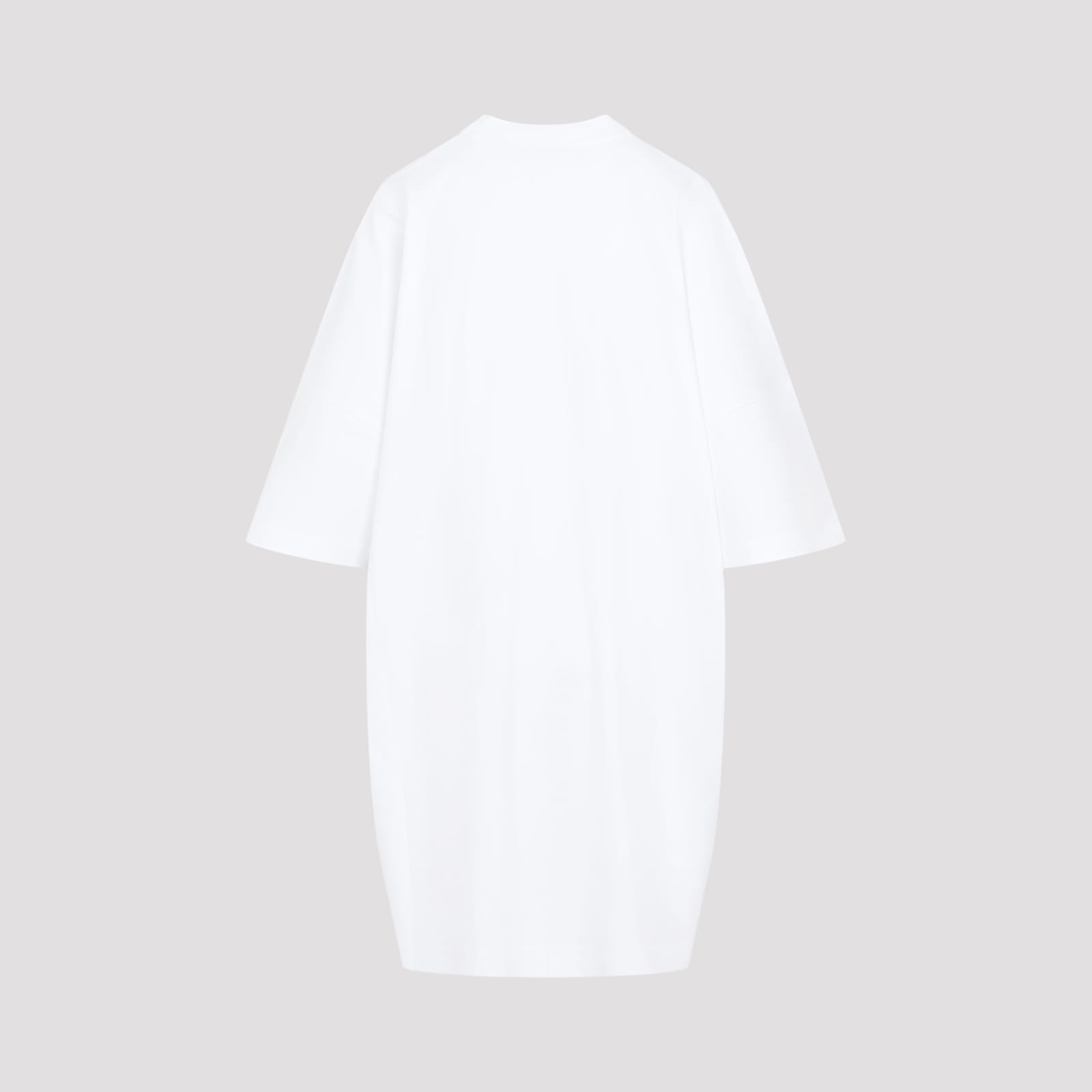 Shop Moschino Interlock Knit Dress In Bianco