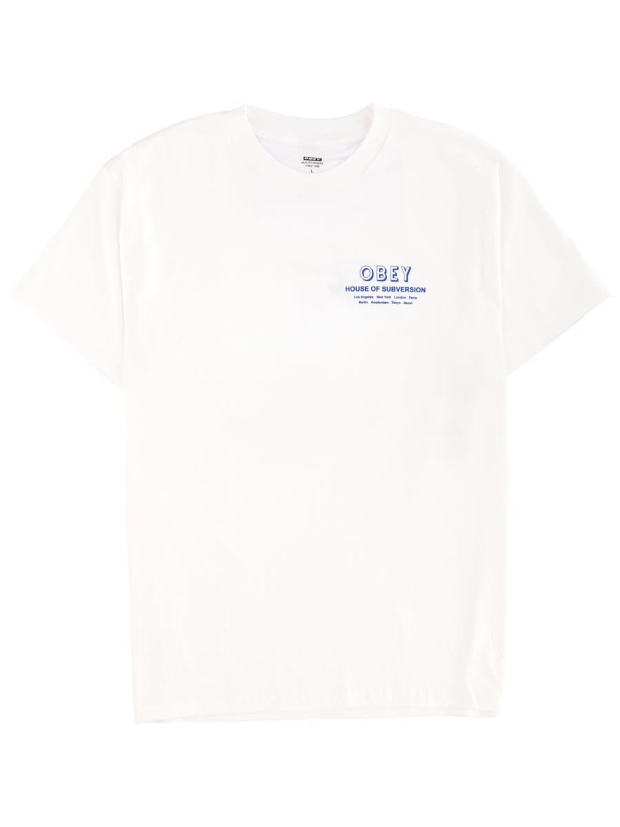 Obey House Of Subversion T-shirt In White