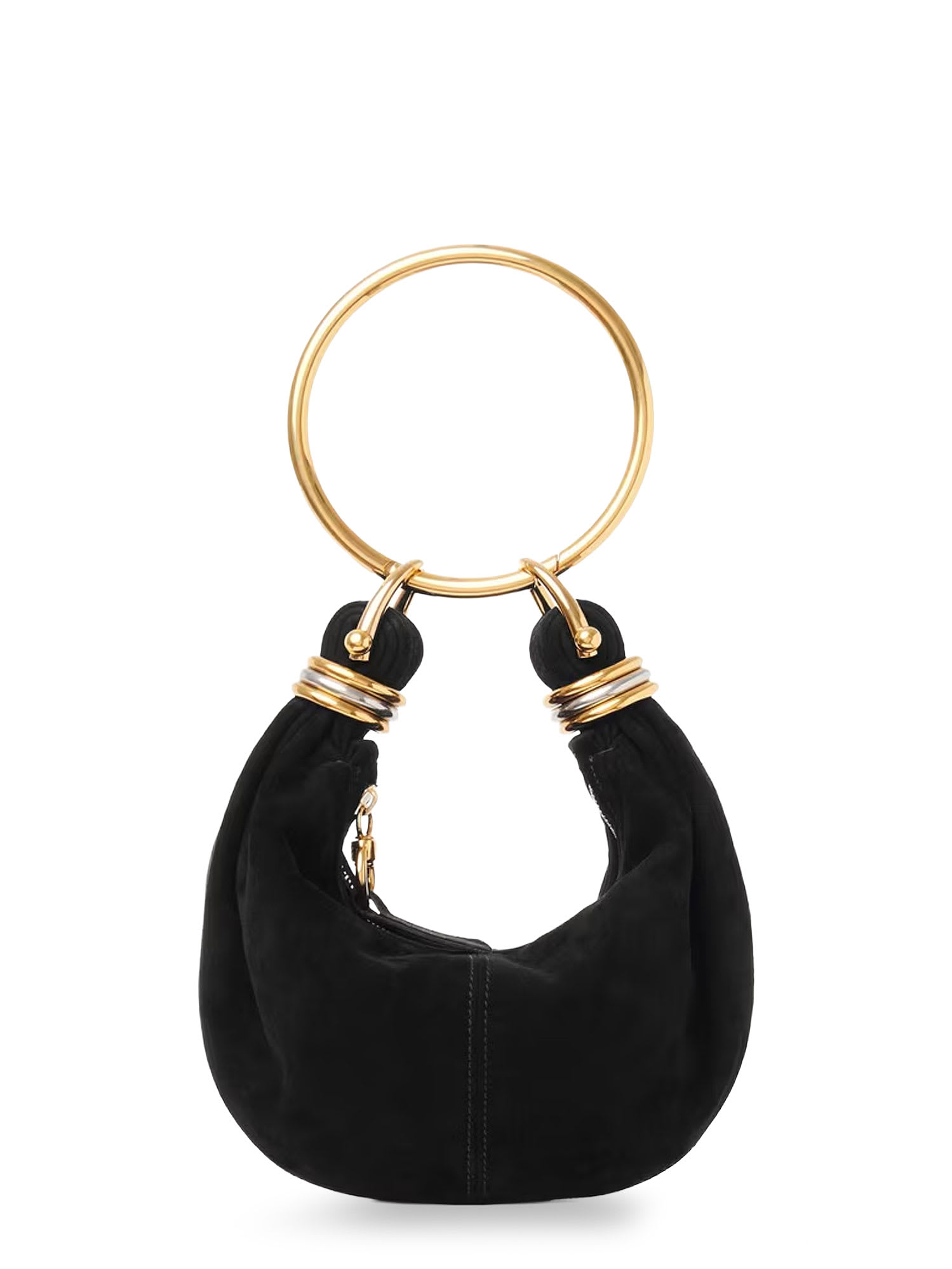 Chloé Bracelet Suede Crossbody Bag In Black