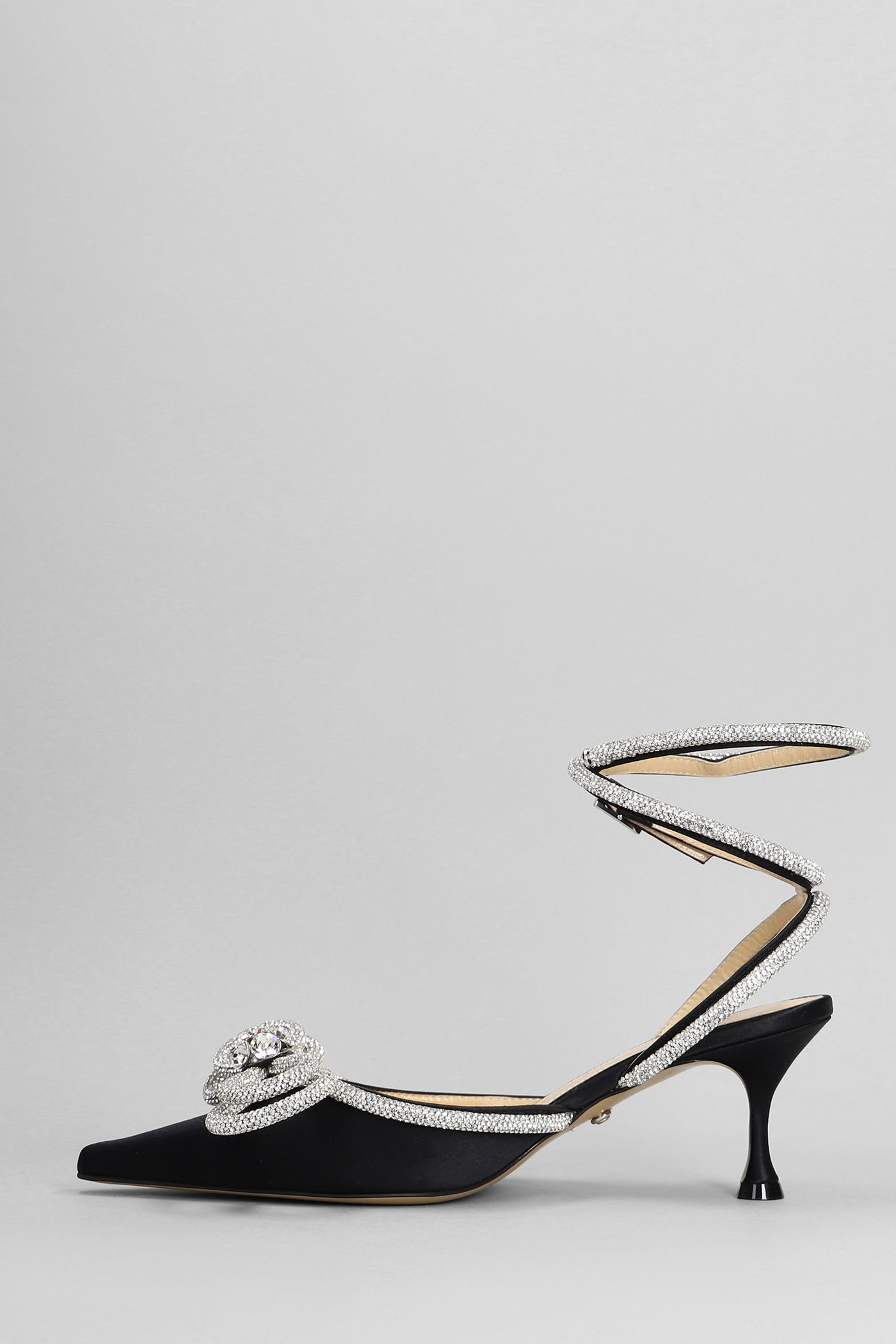 Mach & Mach Pumps In Black Silk In Black