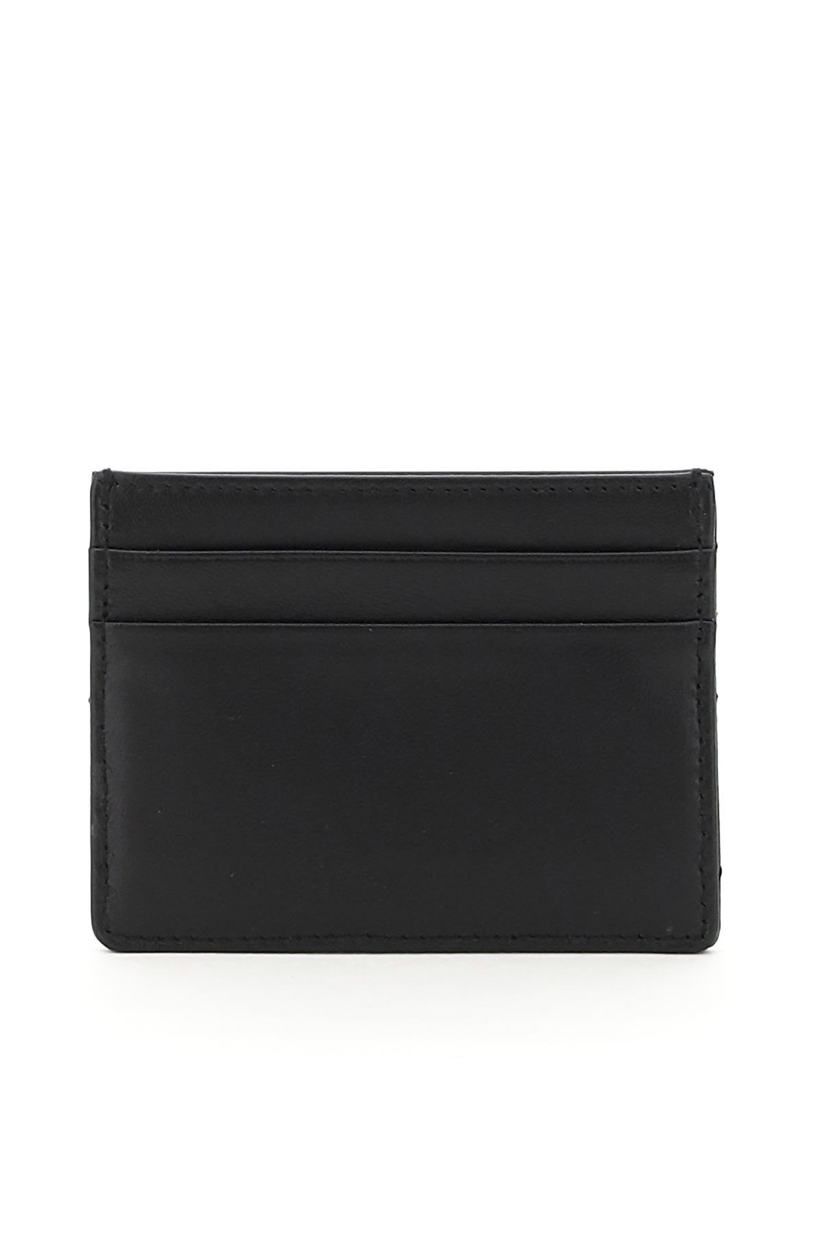 Dolce & Gabbana Black Leather Devotion Card Holder In Black