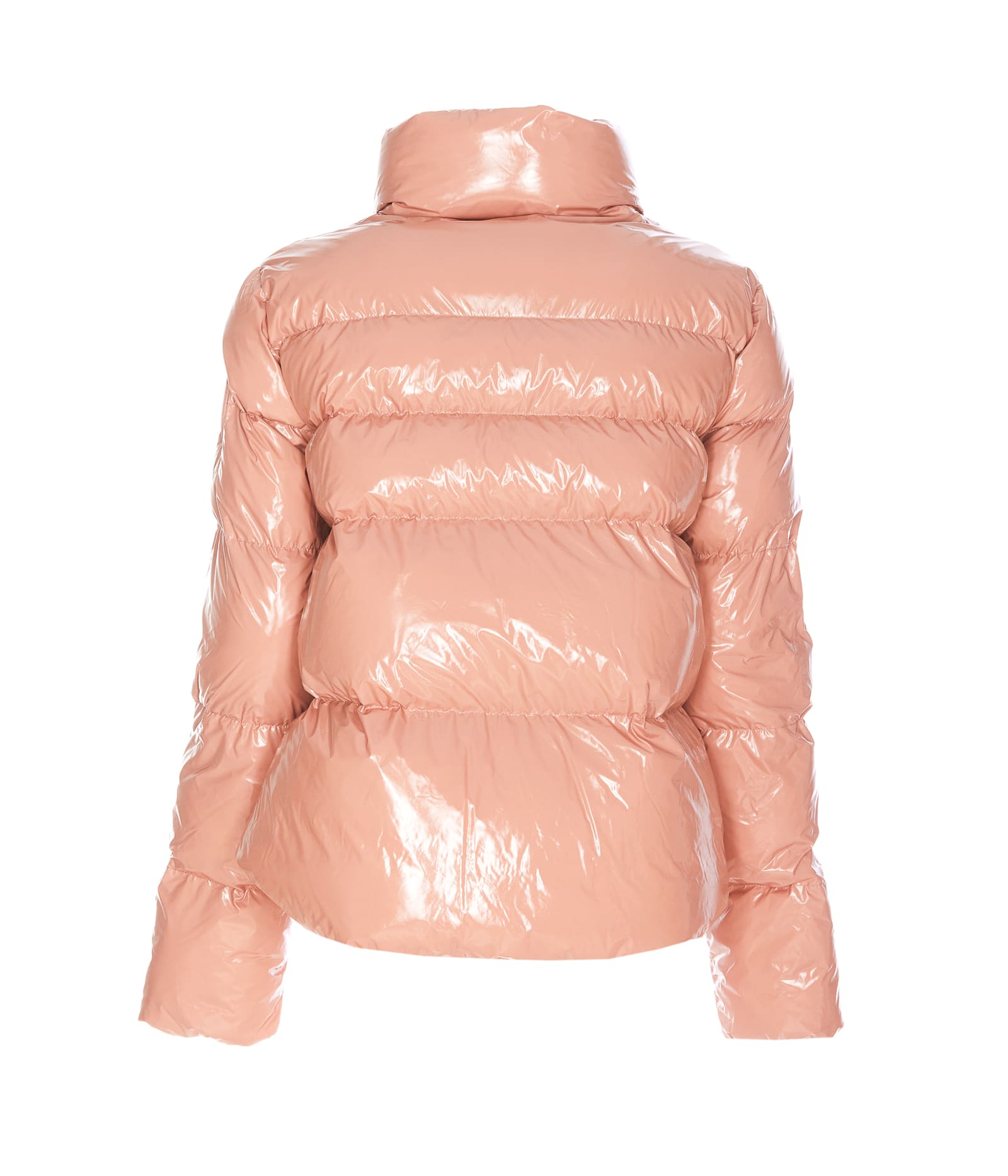 Shop Pinko Crystal Nylon Caban Down Jacket In Pink