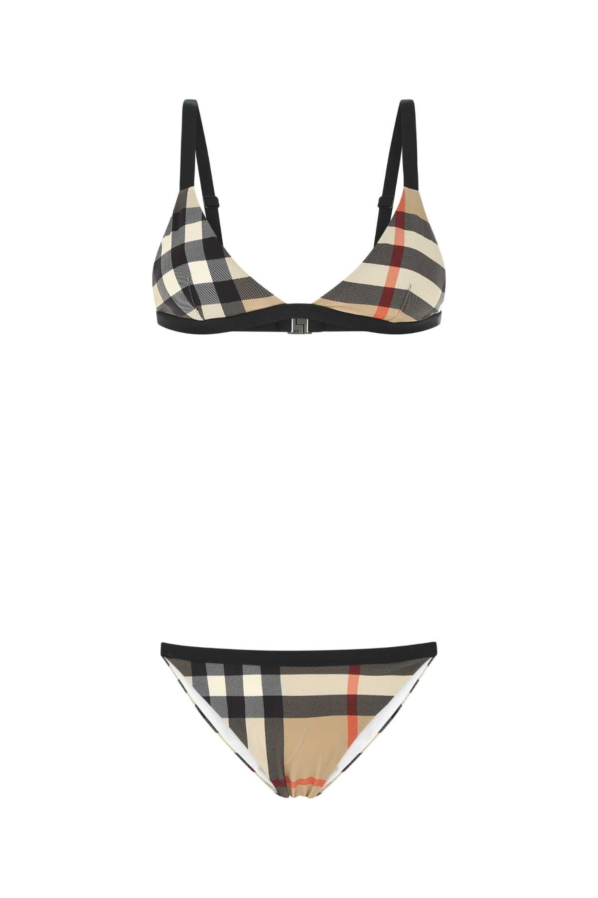 Burberry Printed Stretch Nylon Bikini In Brown