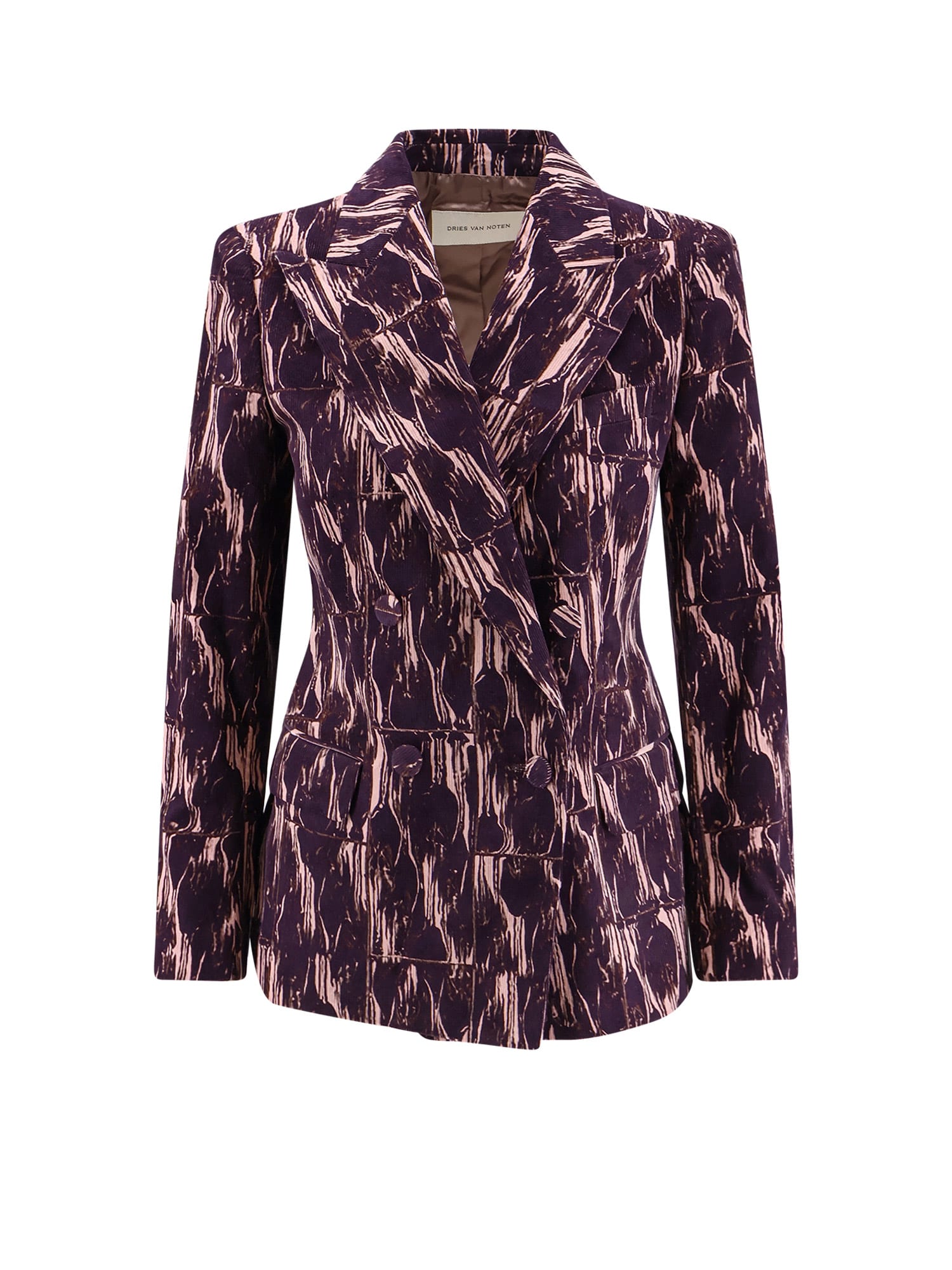 Dries Van Noten Beaura Corduroy Blazer In Purple
