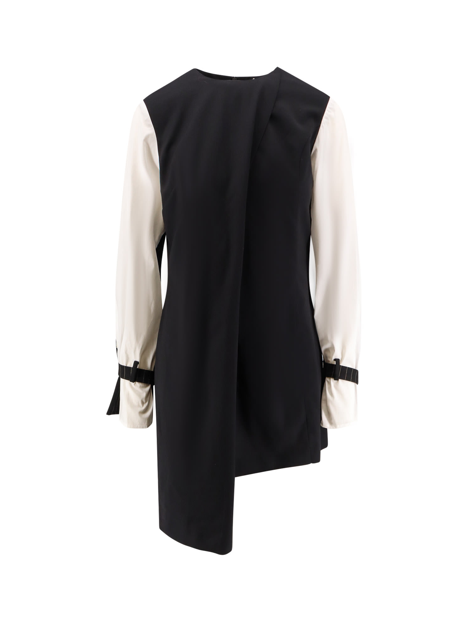 Ixos Asymmetric-hem Mini Dress In Black