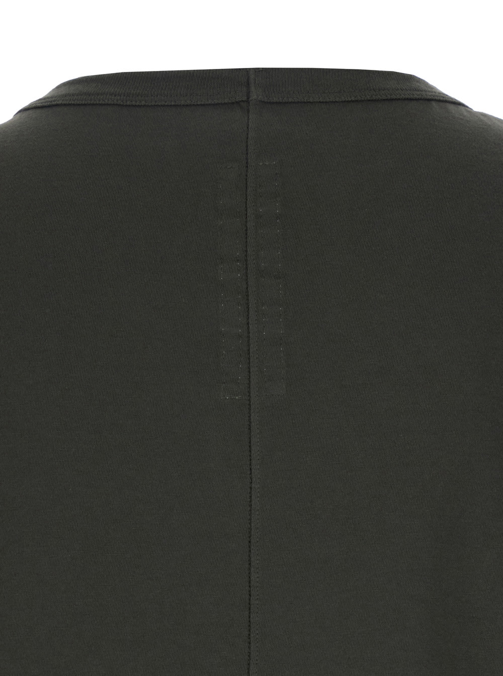 Rick Owens Brad Green Crewneck T-shirt With Rear Stitching In Cotton Man In Green