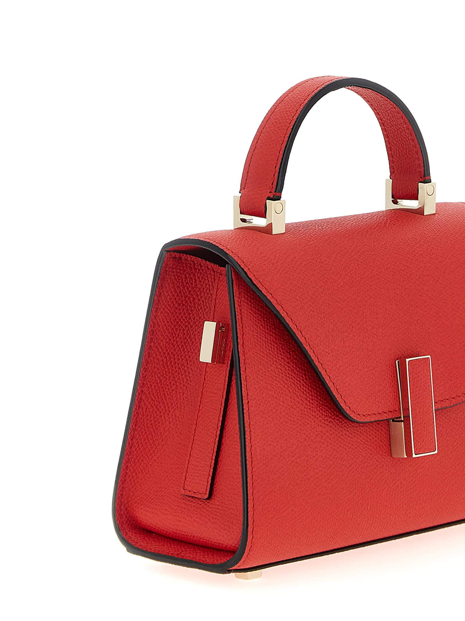 Valextra Micro Iside Crossbody Bag In Red