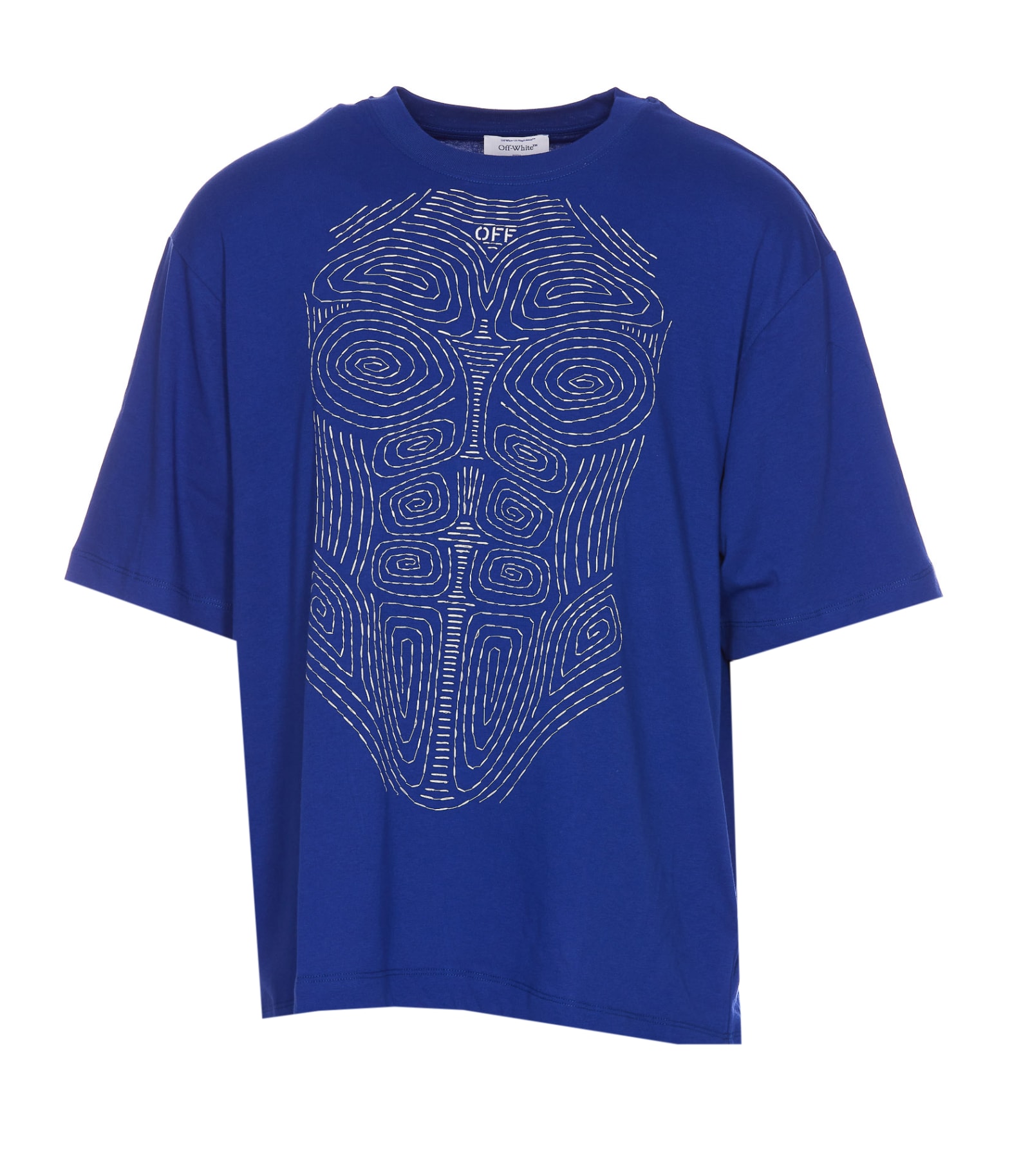 Off-white Body Stitch Skate T-shirt In Blue White