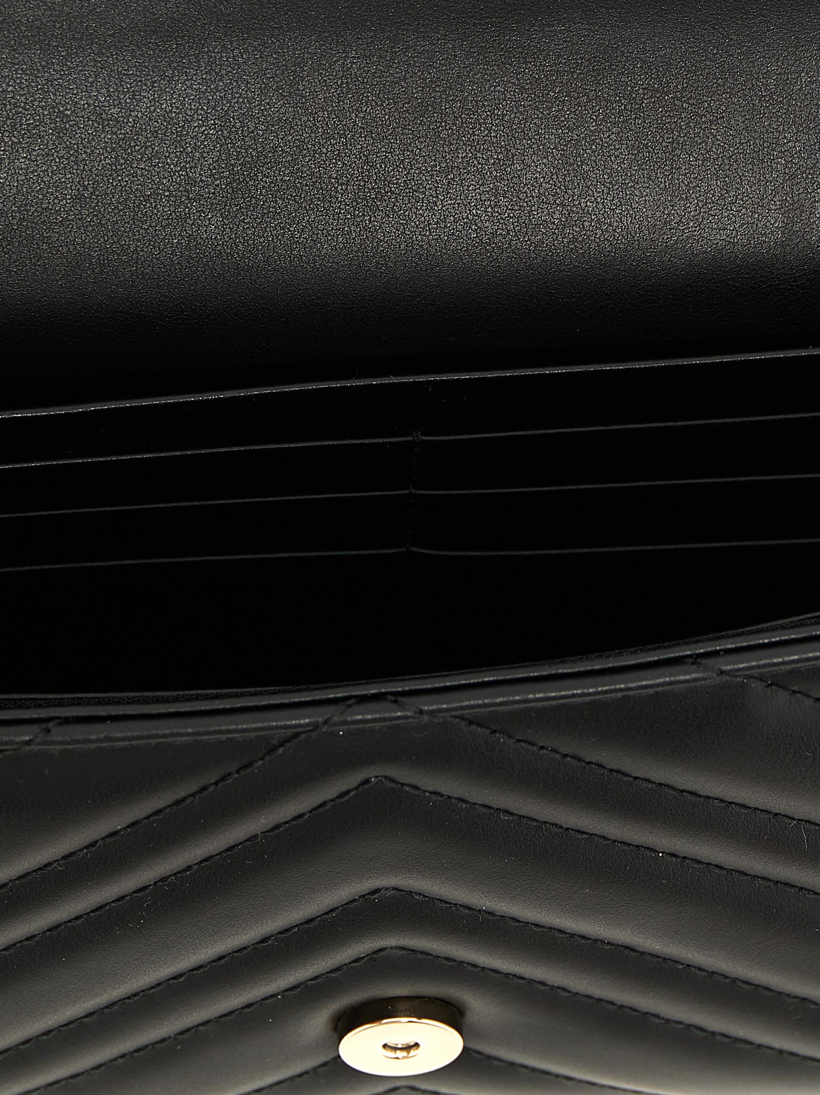 Gucci Gg Marmont Wallet On Chain In Black
