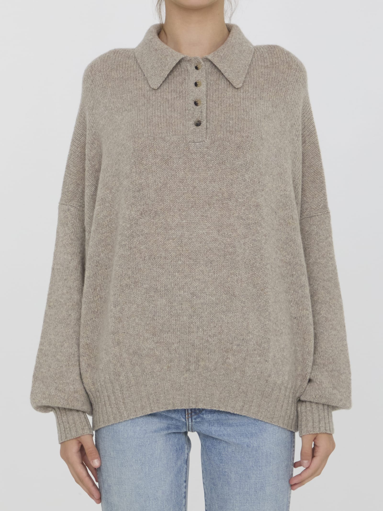 Shop Khaite Rene Sweater In Beige