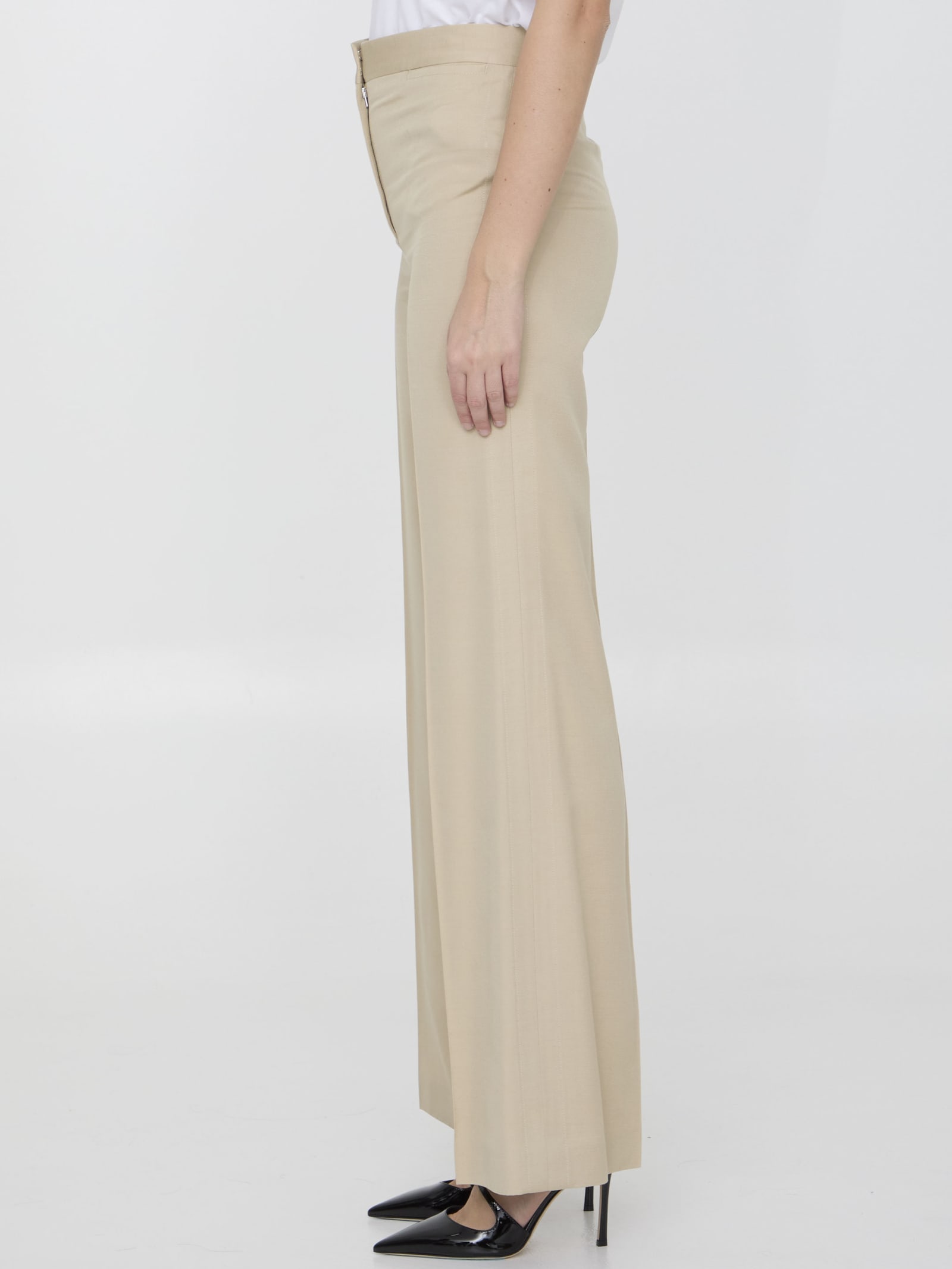 Shop Stella Mccartney Iconic Pants In Beige