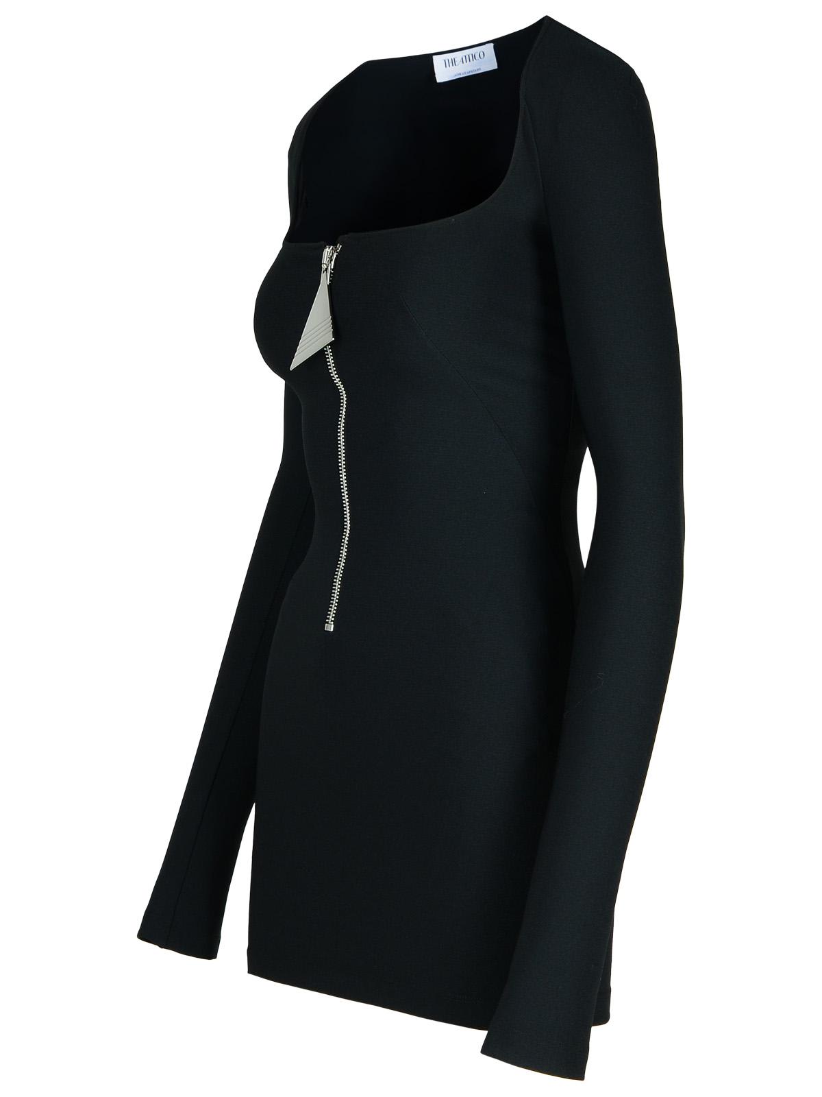 Shop Attico Black Polyester Blend Dress