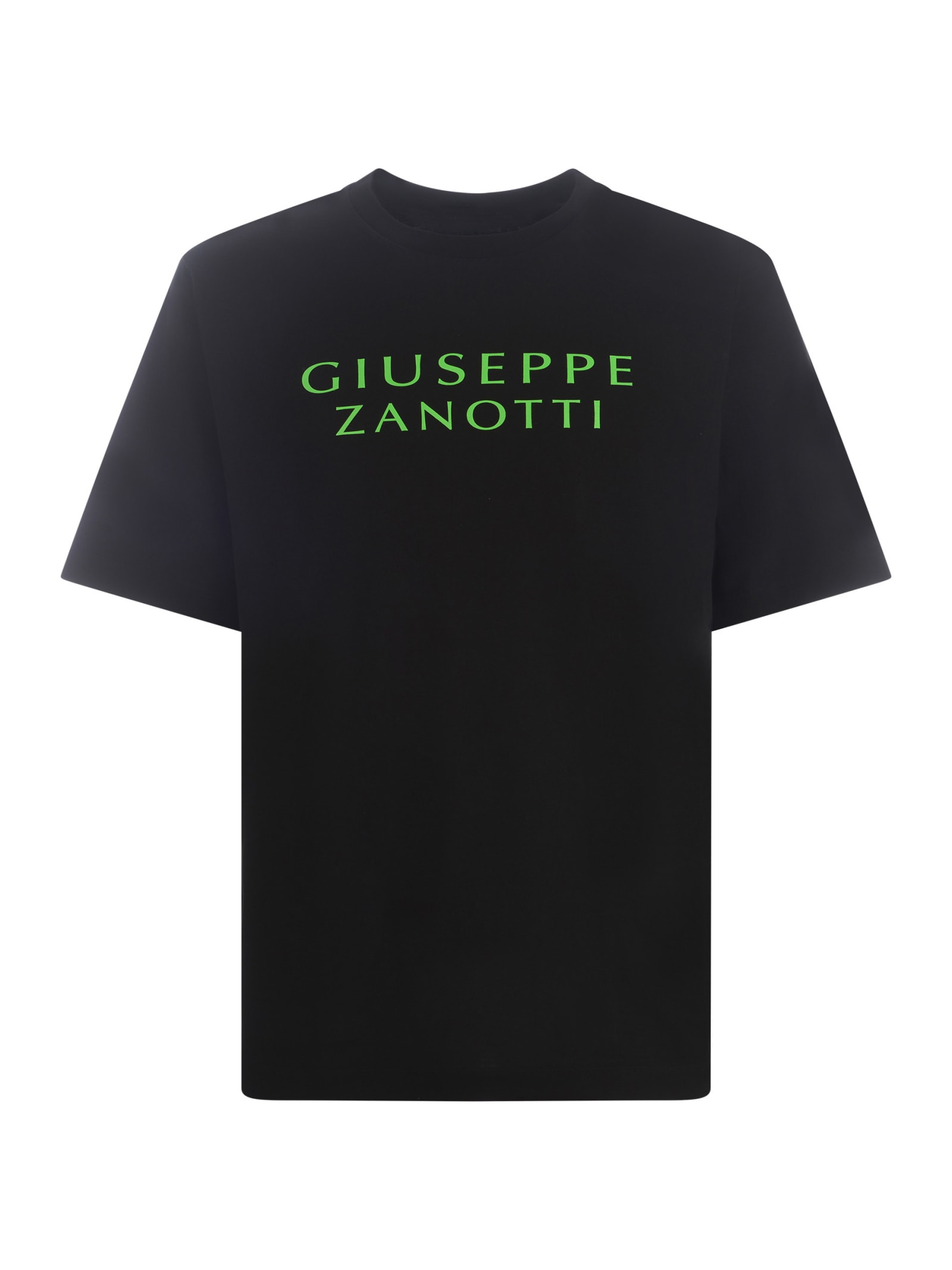 Shop Giuseppe Zanotti T-shirt  In Cotton In Nero