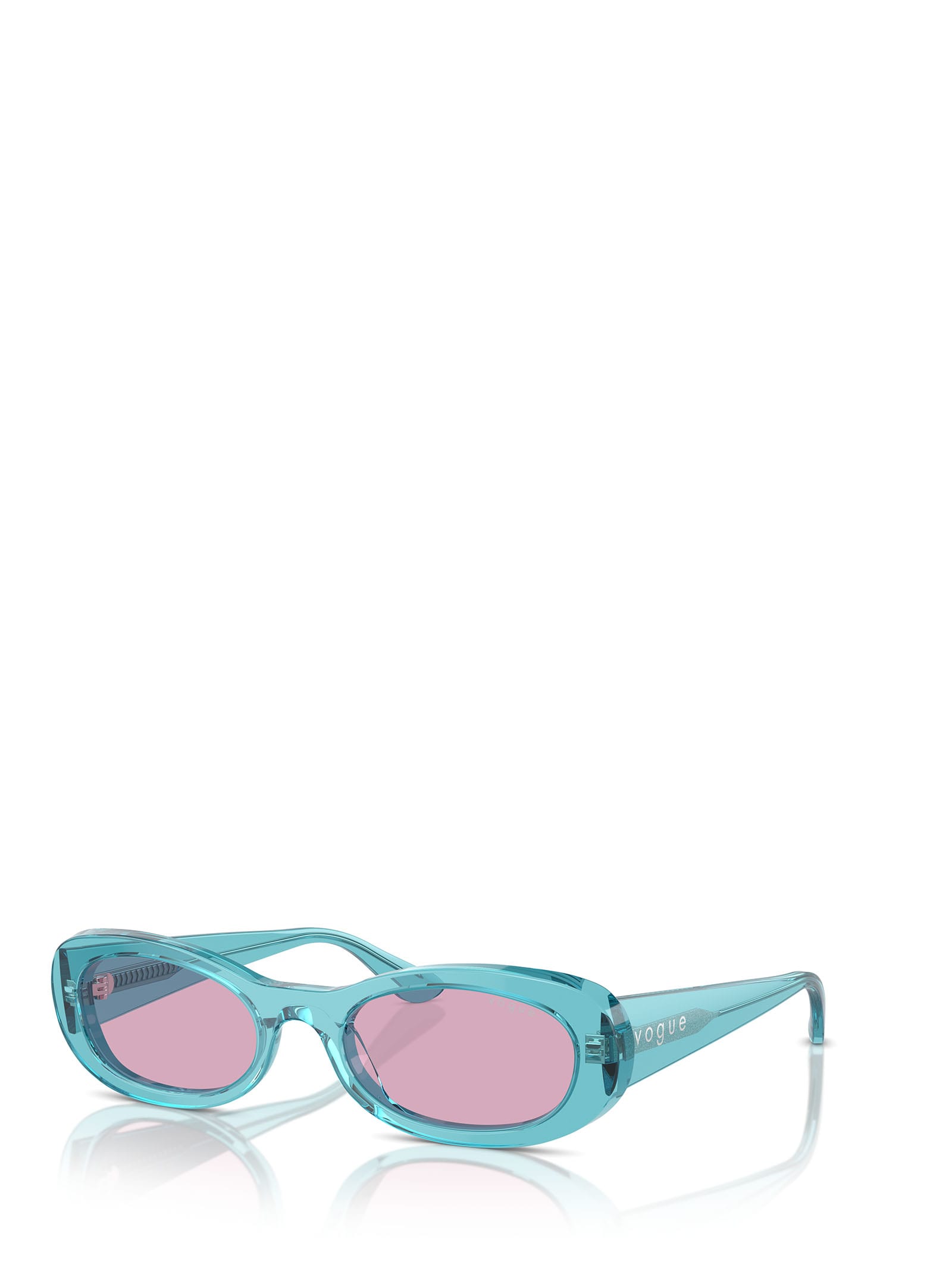 Shop Vogue Eyewear Vo5582s Transparent Torquoise Sunglasses