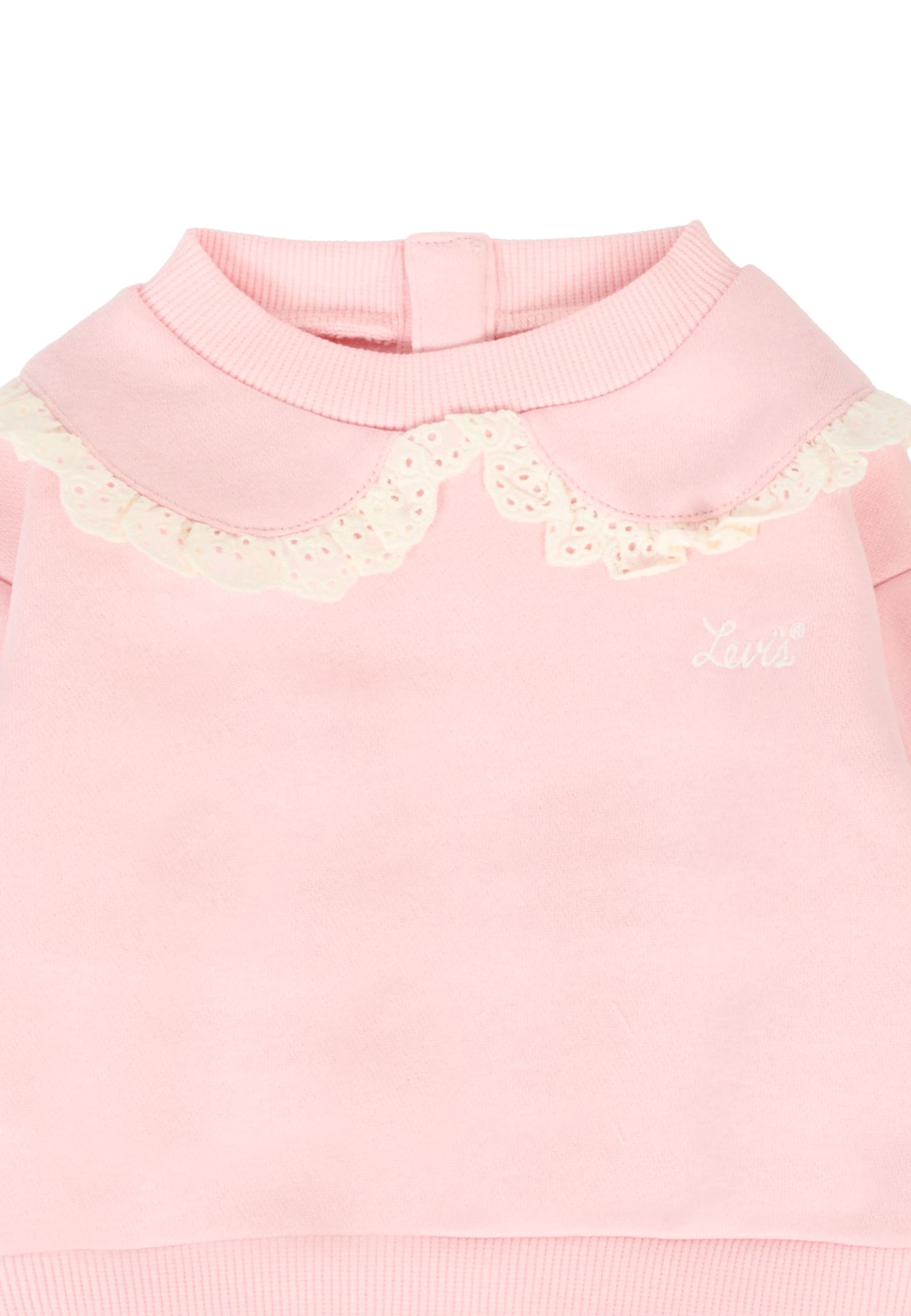 Levi's Pink Sweatshirt For Baby Girl With Logo In Animal Print