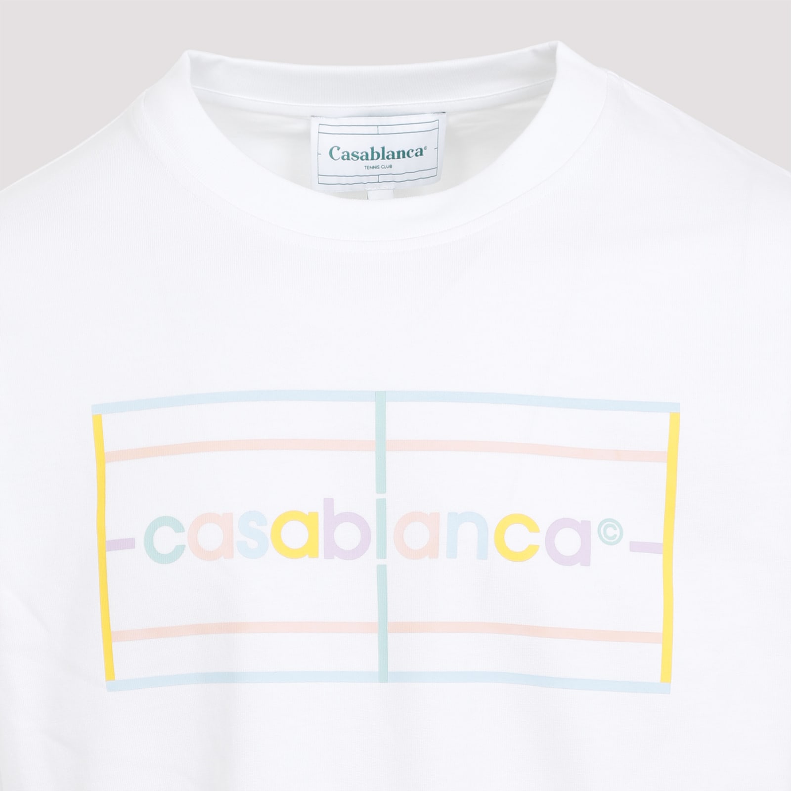 Shop Casablanca Pastel Court Screen T-shirt