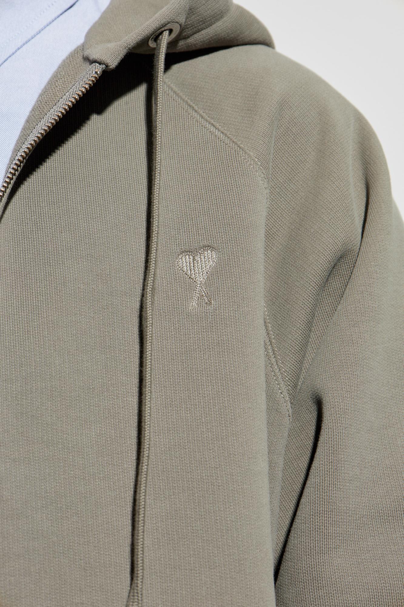 Shop Ami Alexandre Mattiussi Sweatshirt With Logo In Green