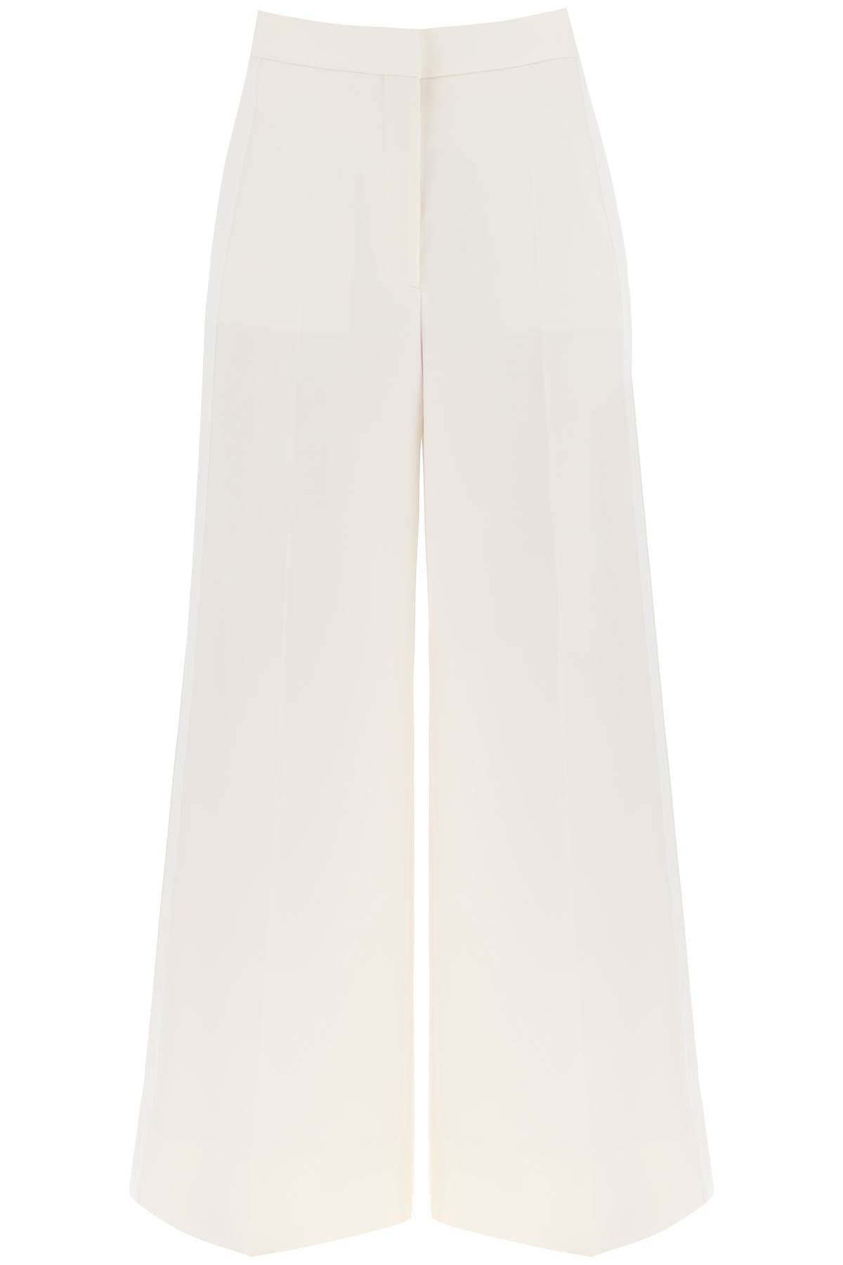 Shop Stella Mccartney Tailored Wool Trousers In Chalk (white)