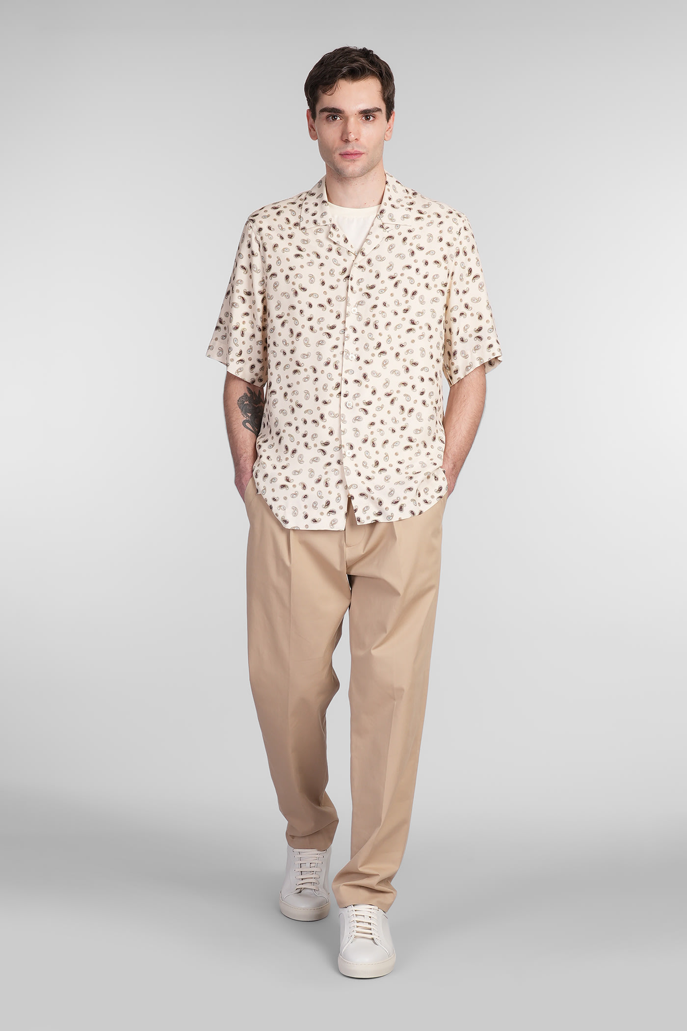 PAUL SMITH SHIRT IN BEIGE VISCOSE