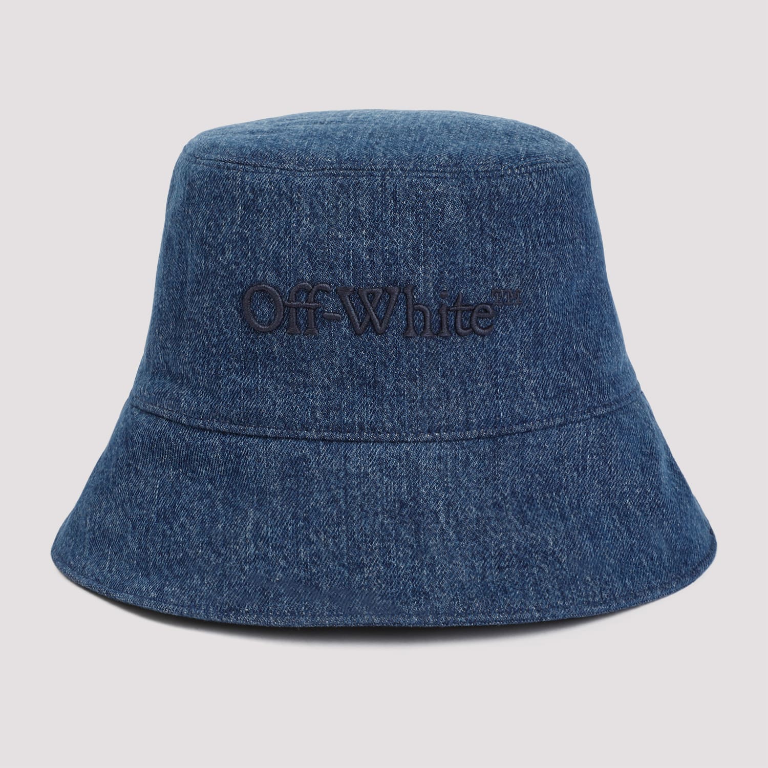 Shop Off-white Denim Bookish Bucket Hat In Medium Blue