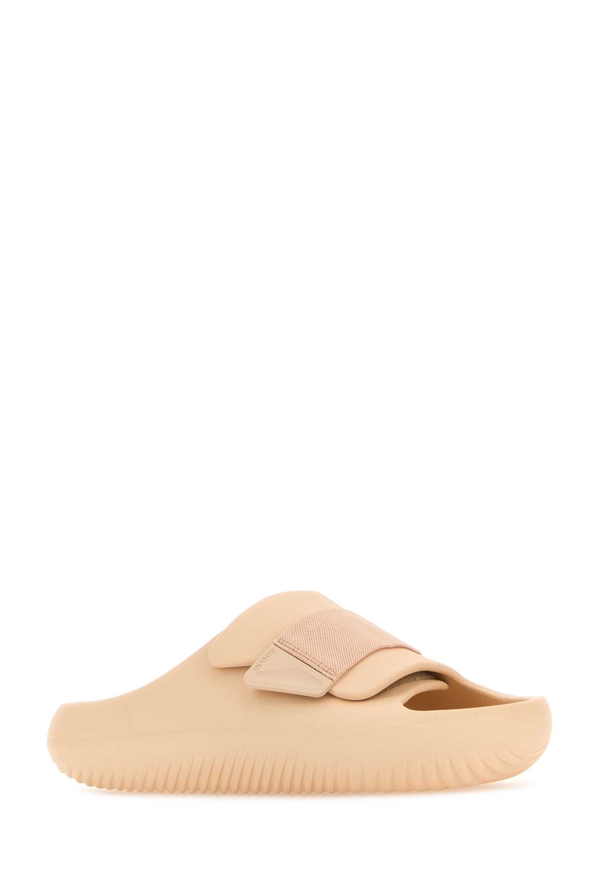 Shop Crocs Pastel Orange Rubber Mellow Luxe Recovery Slippers In Shitake