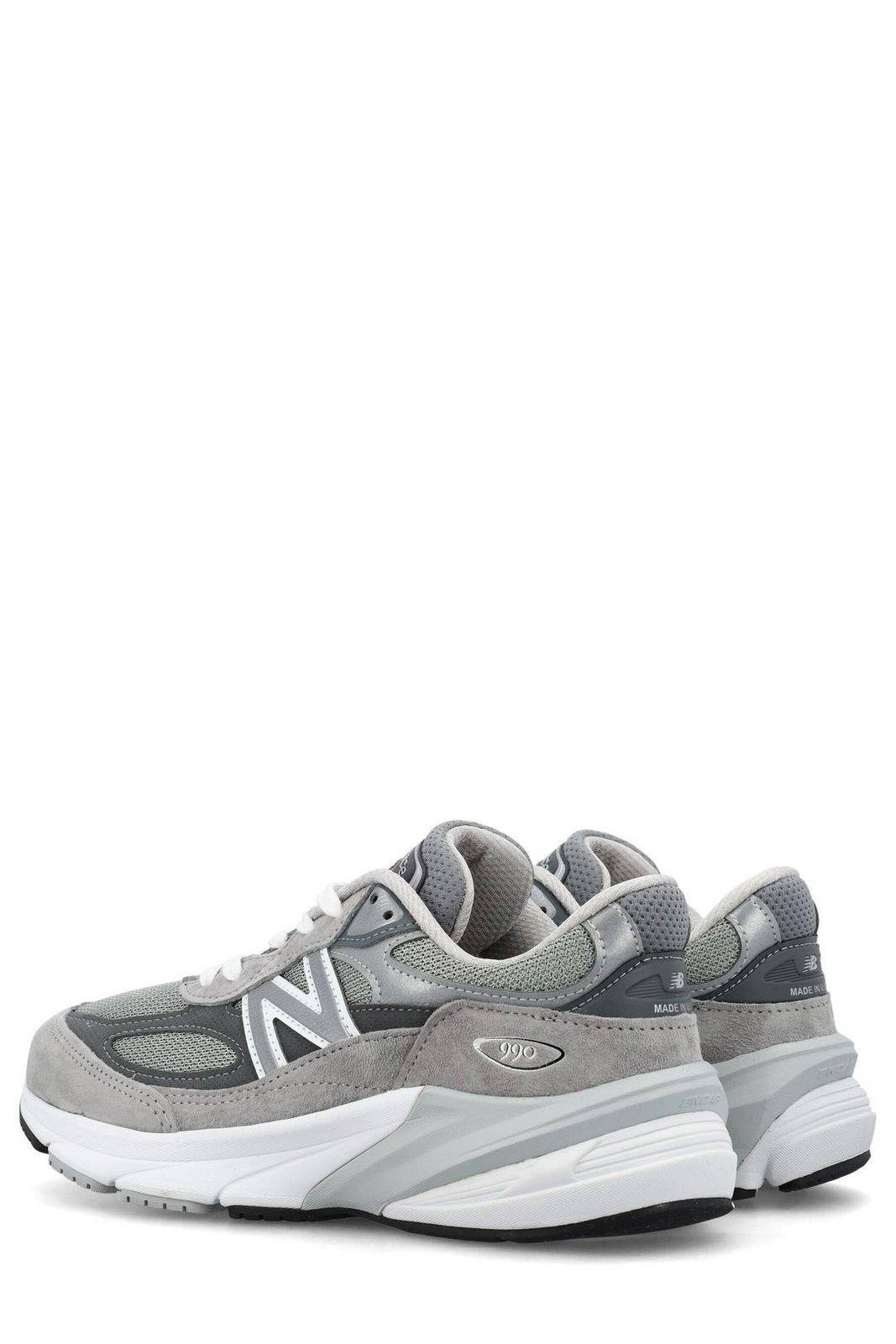 Shop New Balance 990 V6 Laceup Sneakers In Grey