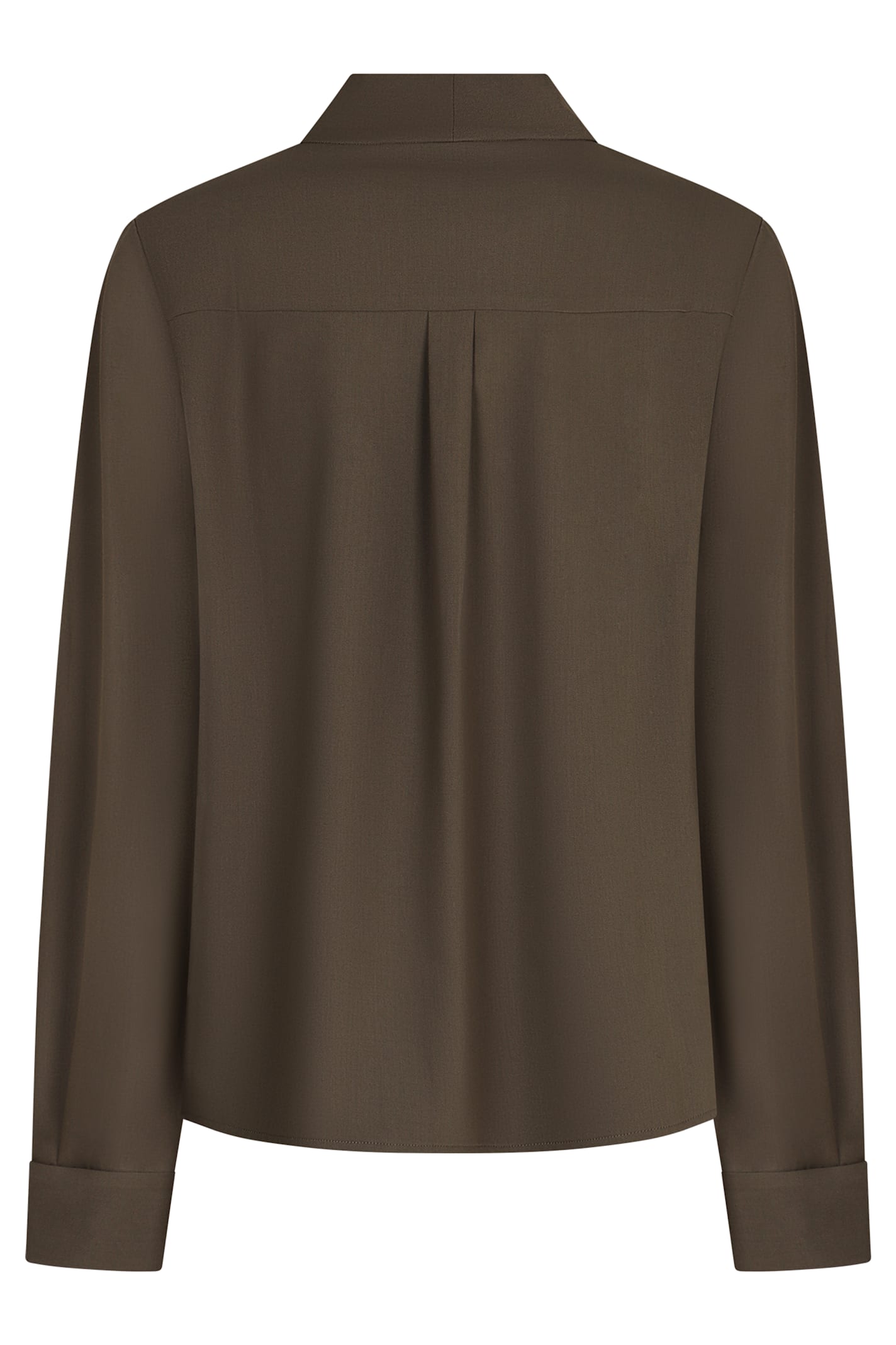 Self-portrait Twill Blouse In Green