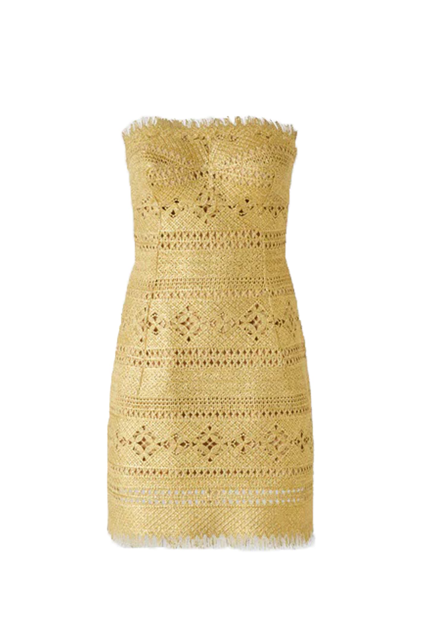 Shop Ermanno Scervino Dress In Golden