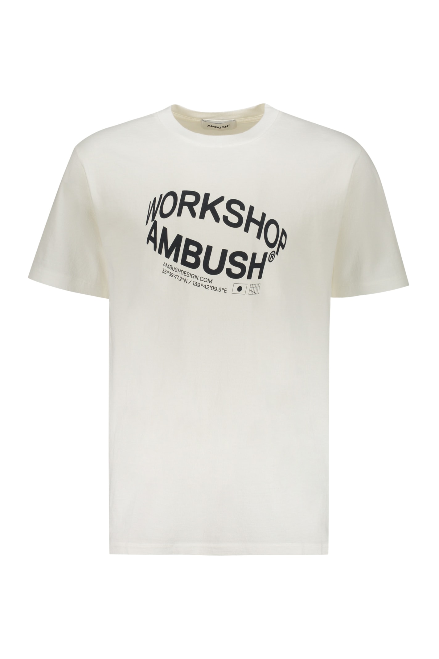 Shop Ambush Cotton T-shirt In White