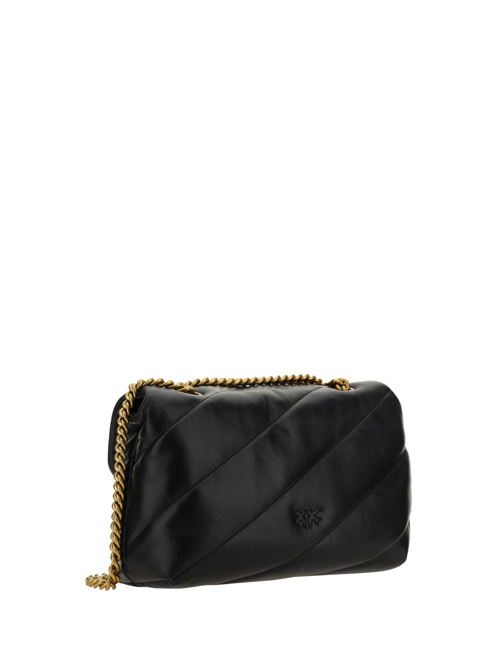 Shop Pinko Love Classic Shoulder Bag In Black