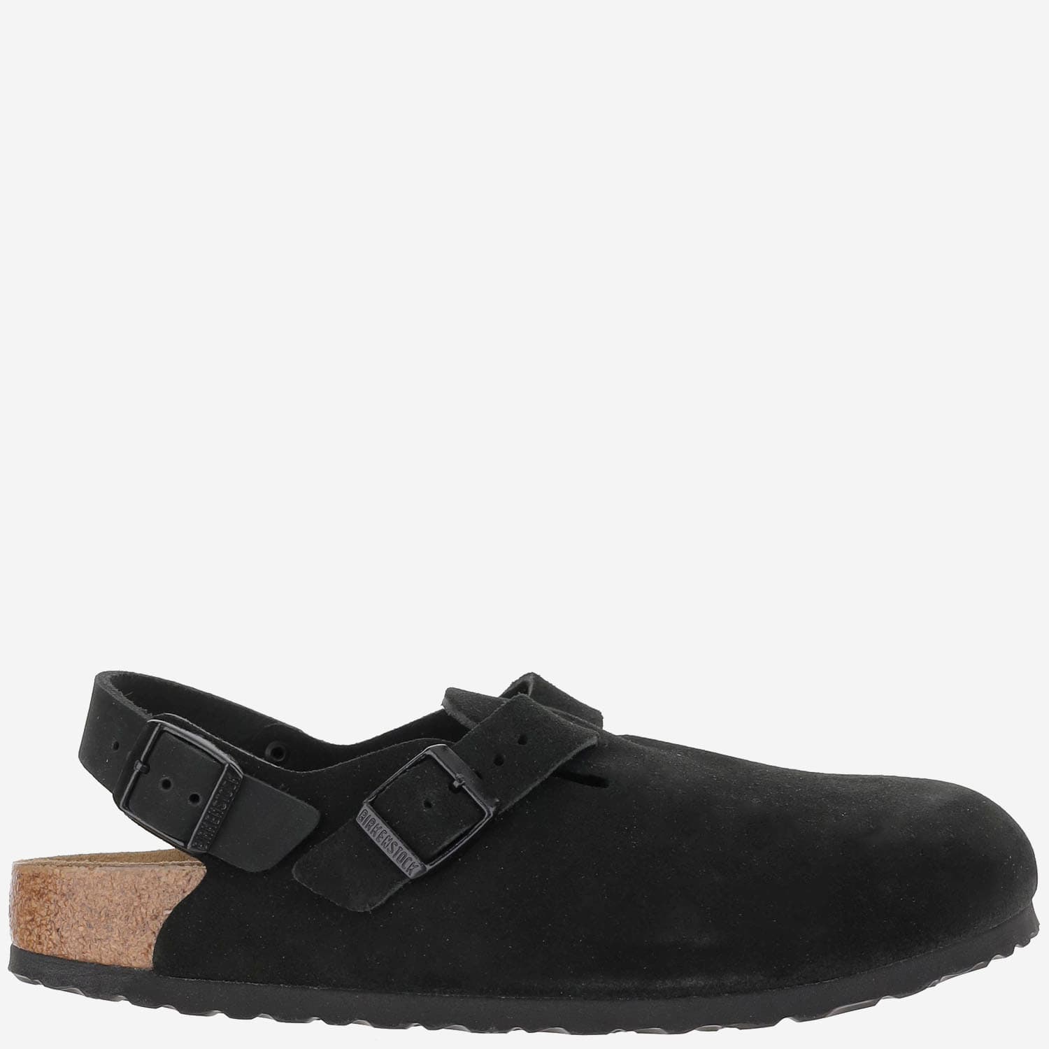 Birkenstock Tokio Suede Sabot In Black