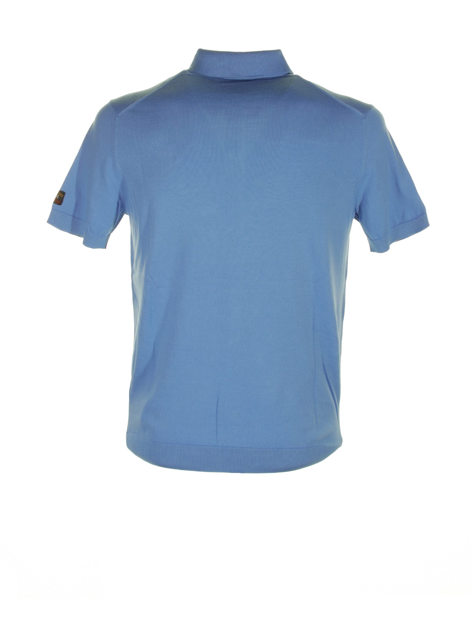 Shop Paul&amp;shark Light Blue Short-sleeved Polo Shirt In Azzurro