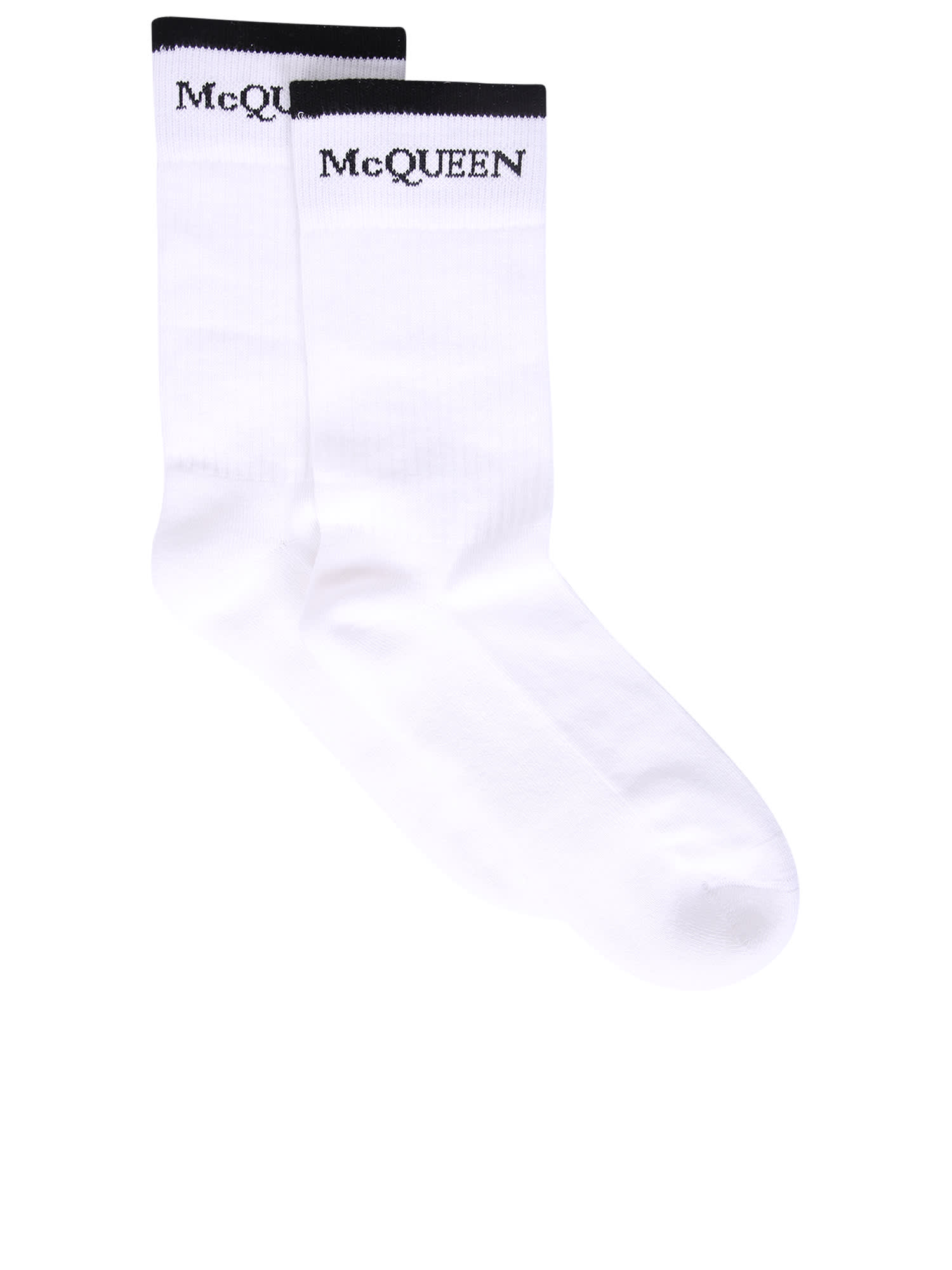 Alexander McQueen Logo Embroidered Socks