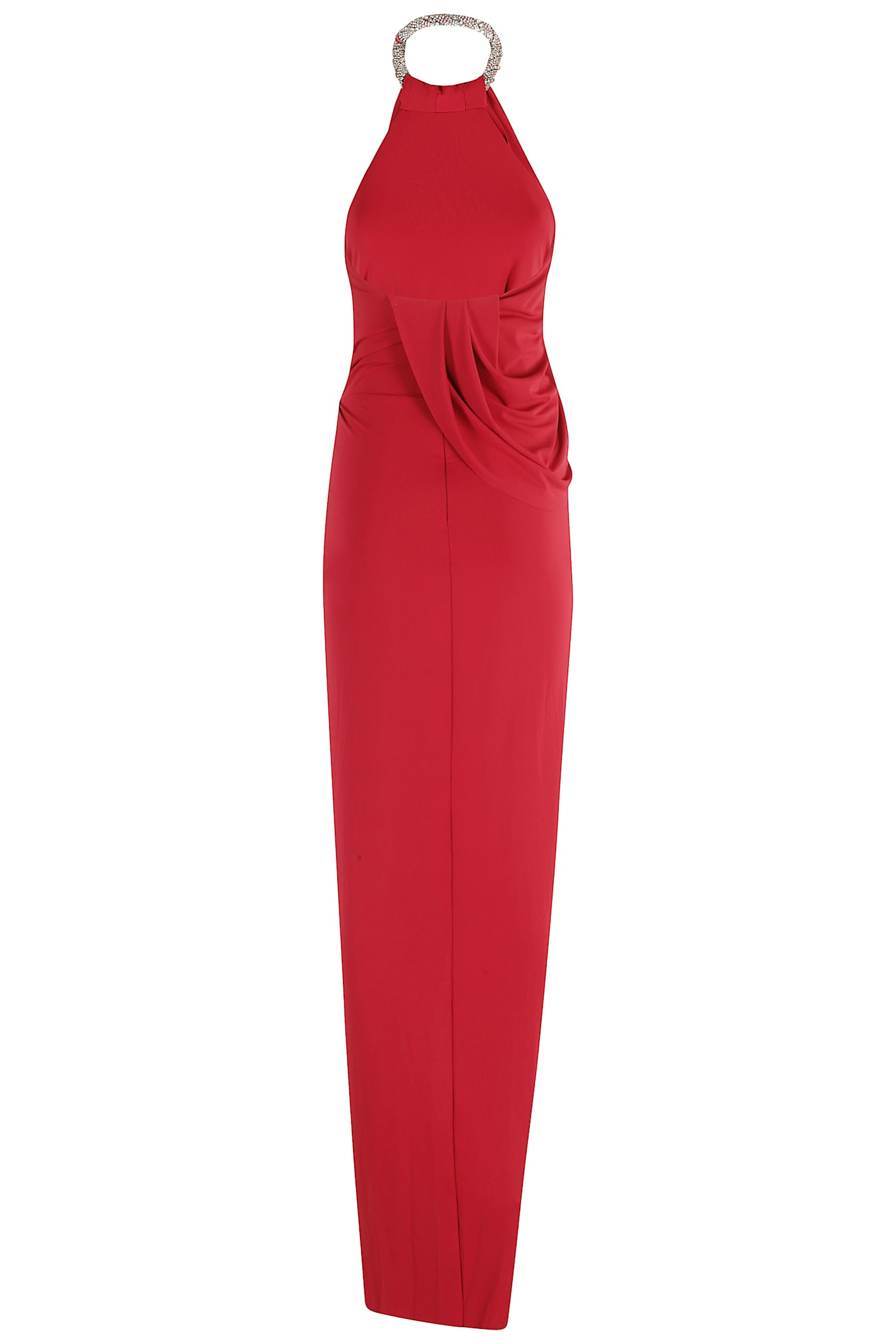 Amen Dress In Fluid W Torchon In Red