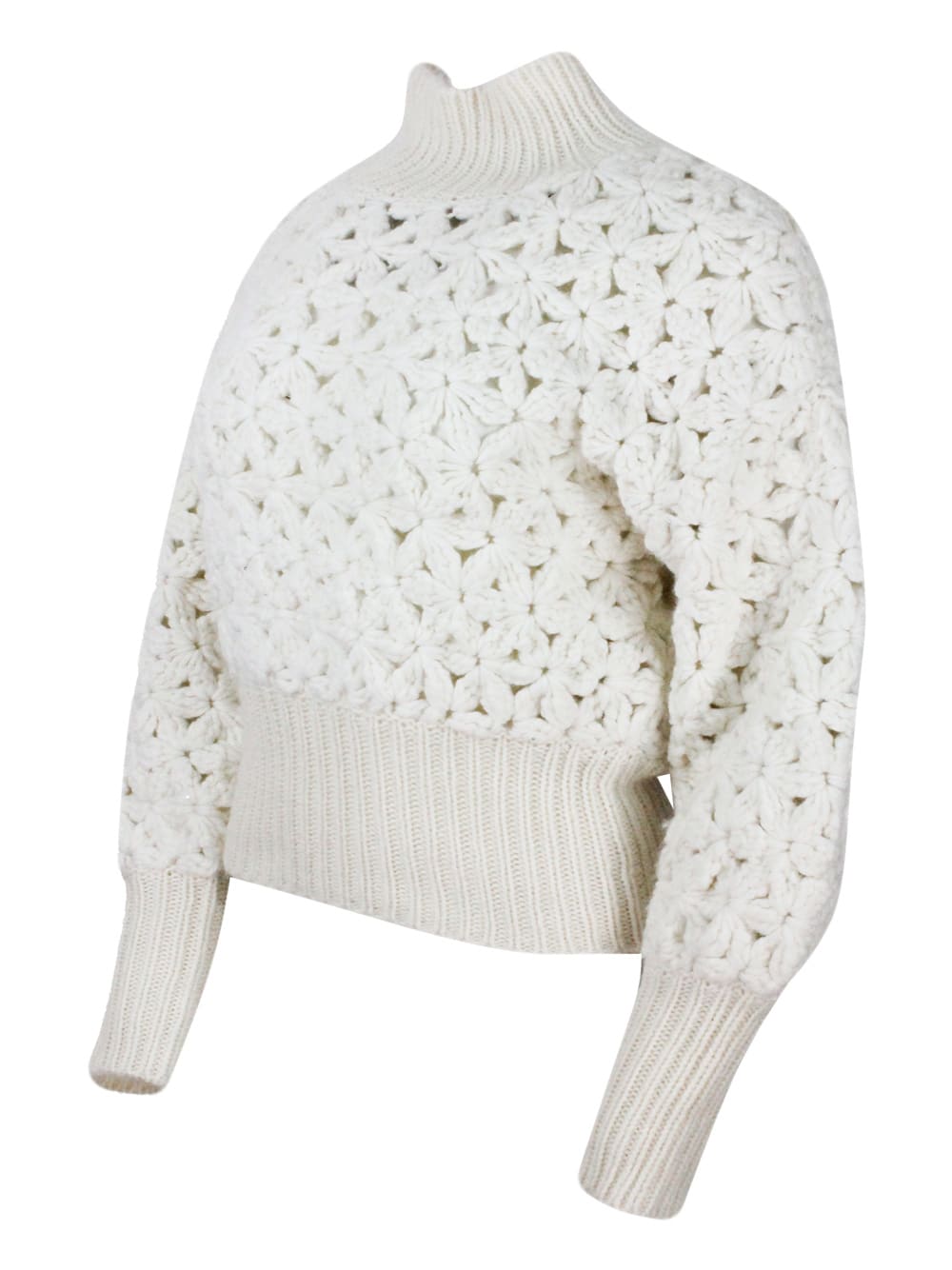 Fabiana Filippi Wool Blend Crewneck In White