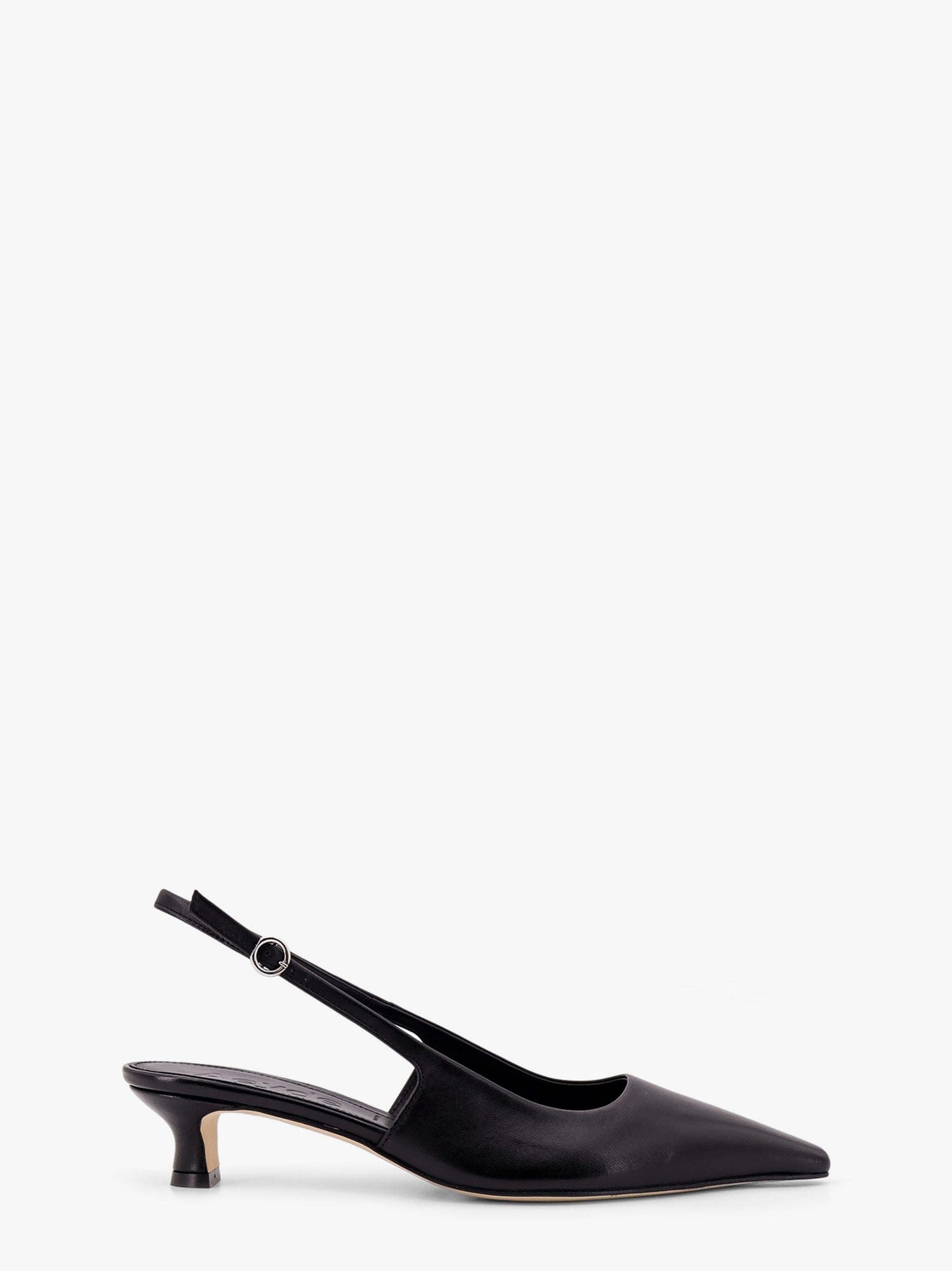 Aeyde Catrina Leather Kitten-heel Slingback Pumps In Black