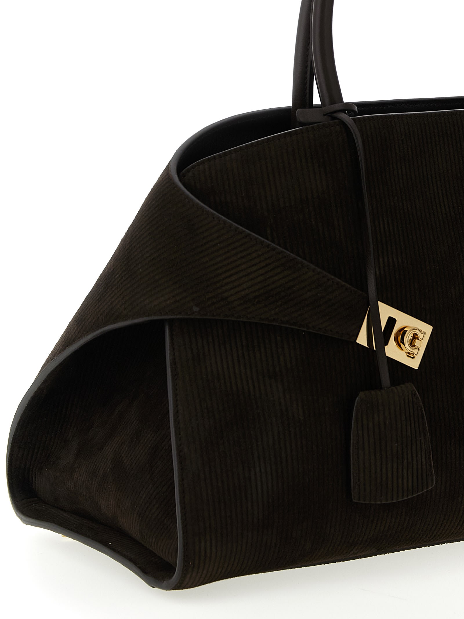 Ferragamo Dark Brown Hug Large Satchel In Brown