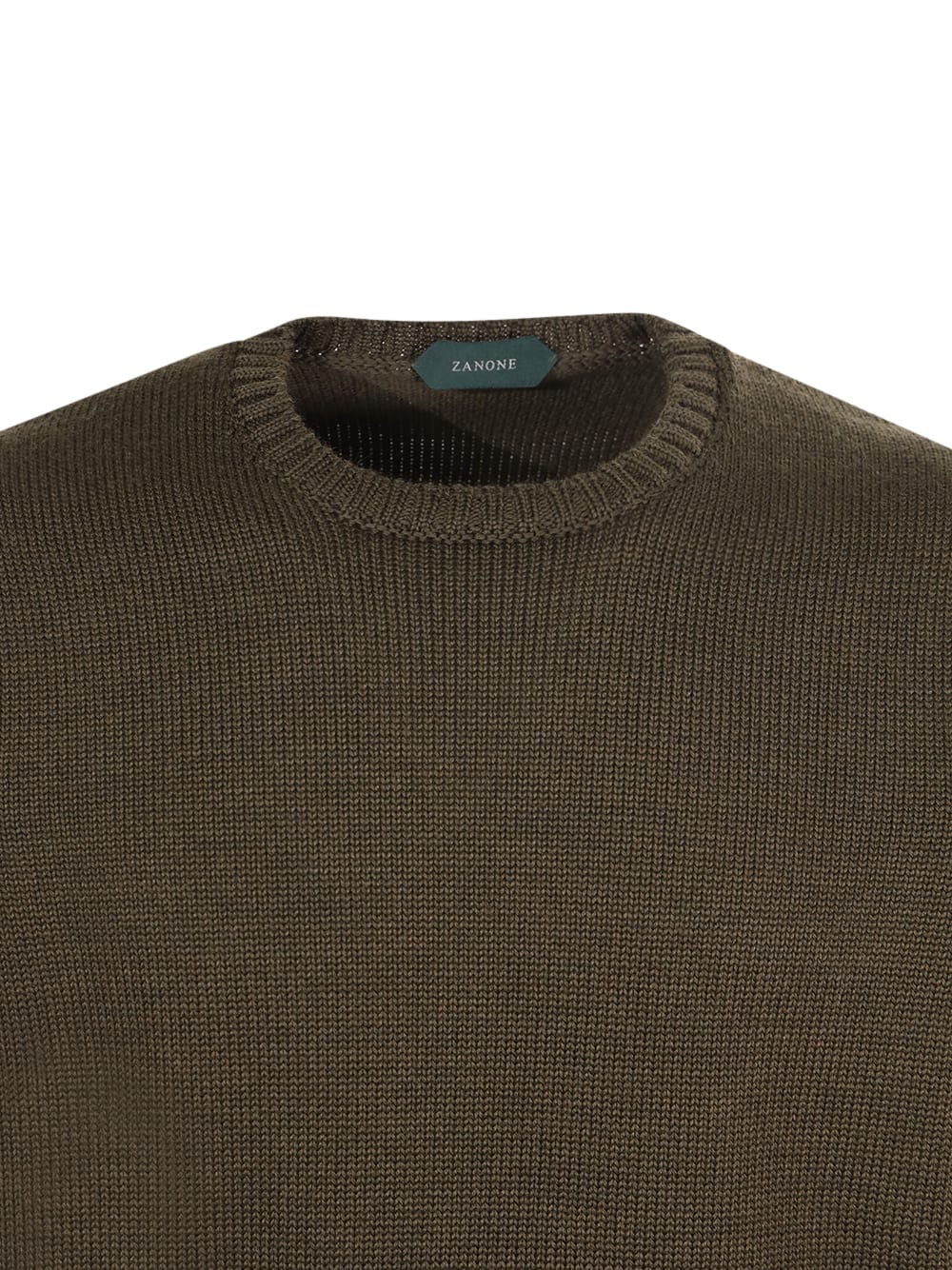 Shop Zanone Crew Neck Sweater In Militare