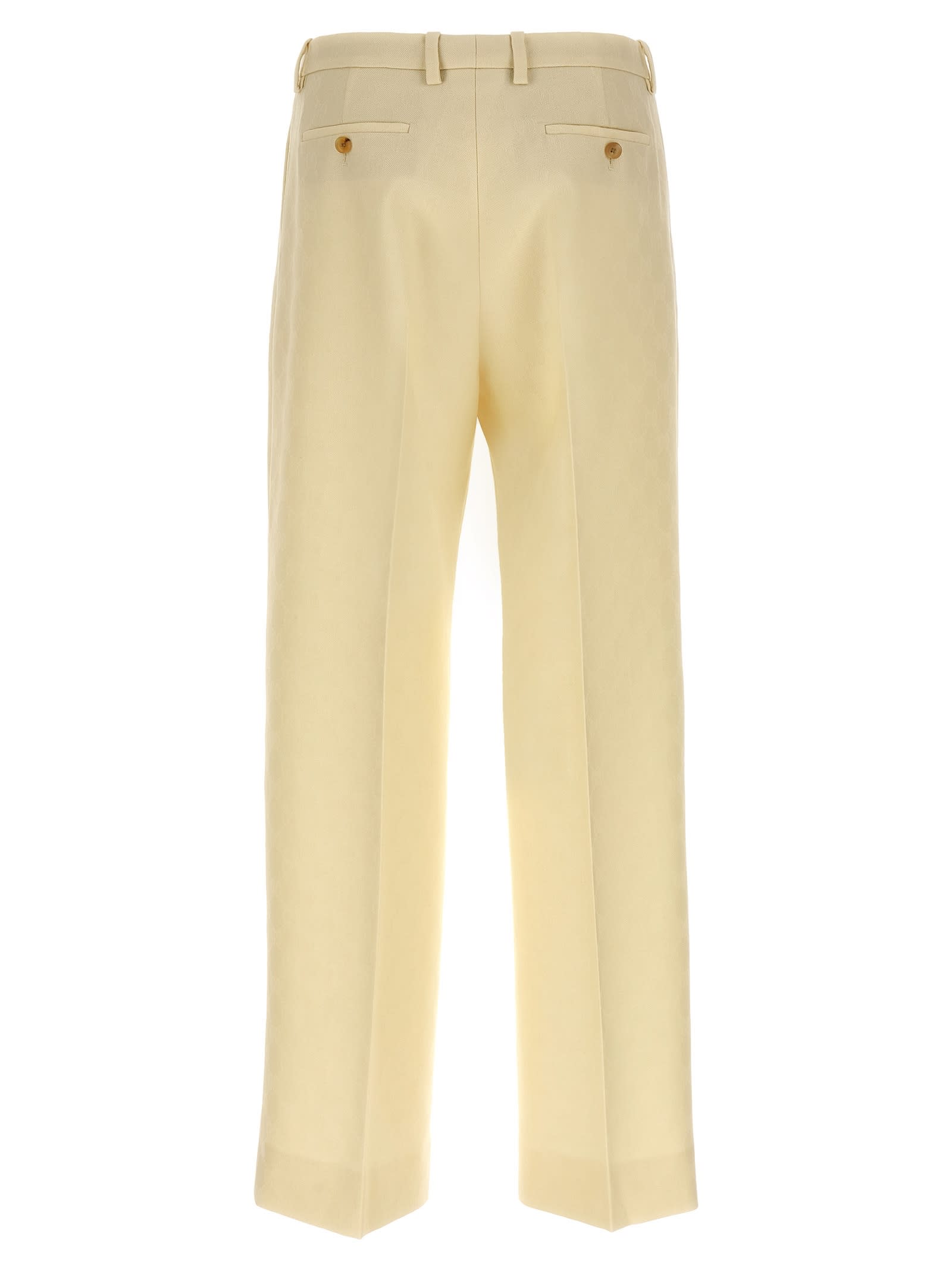 Shop Gucci Gg Pants In White