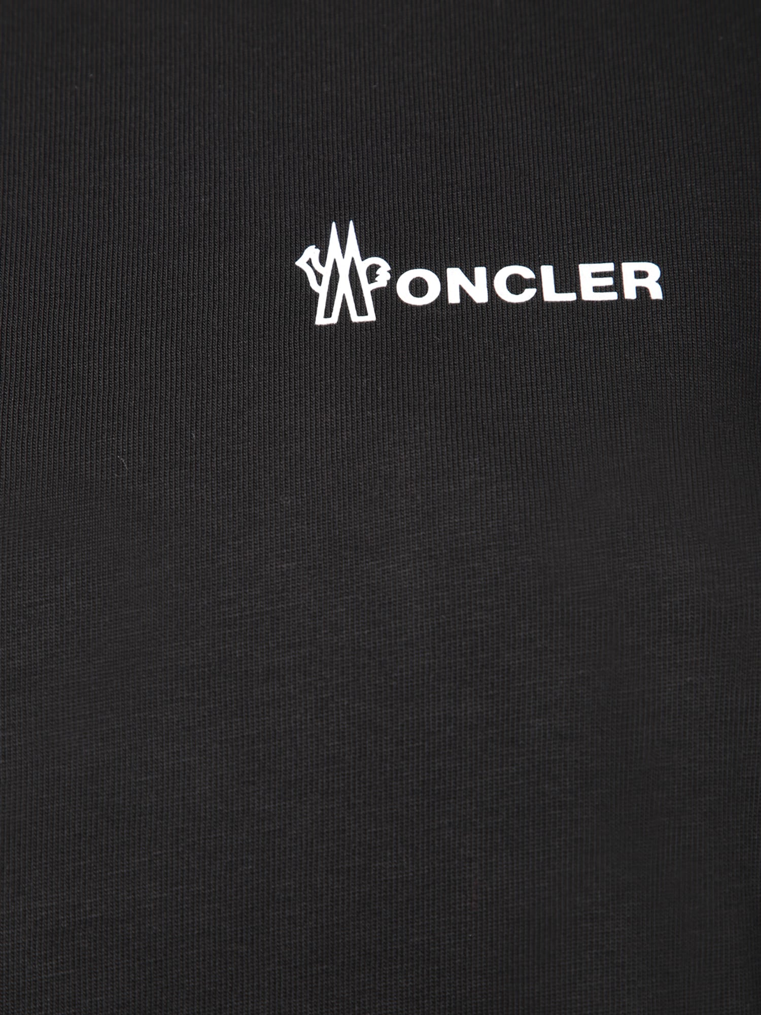 Moncler Grenoble Embossed Logo Cotton Jersey T-shirt In Black