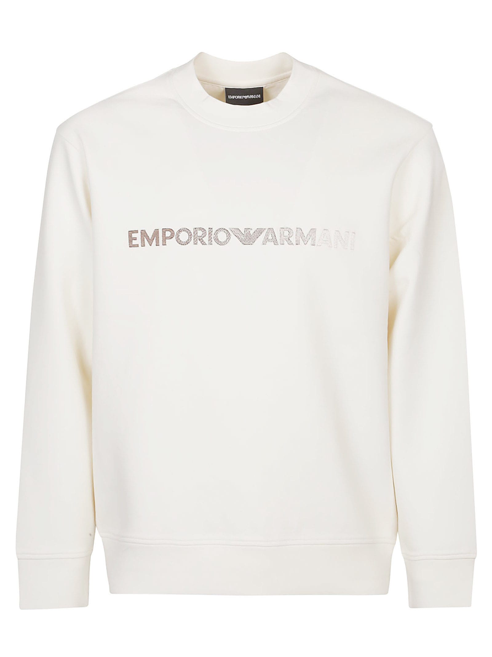 Emporio Armani Sweatshirt In Drawing Vaniglia