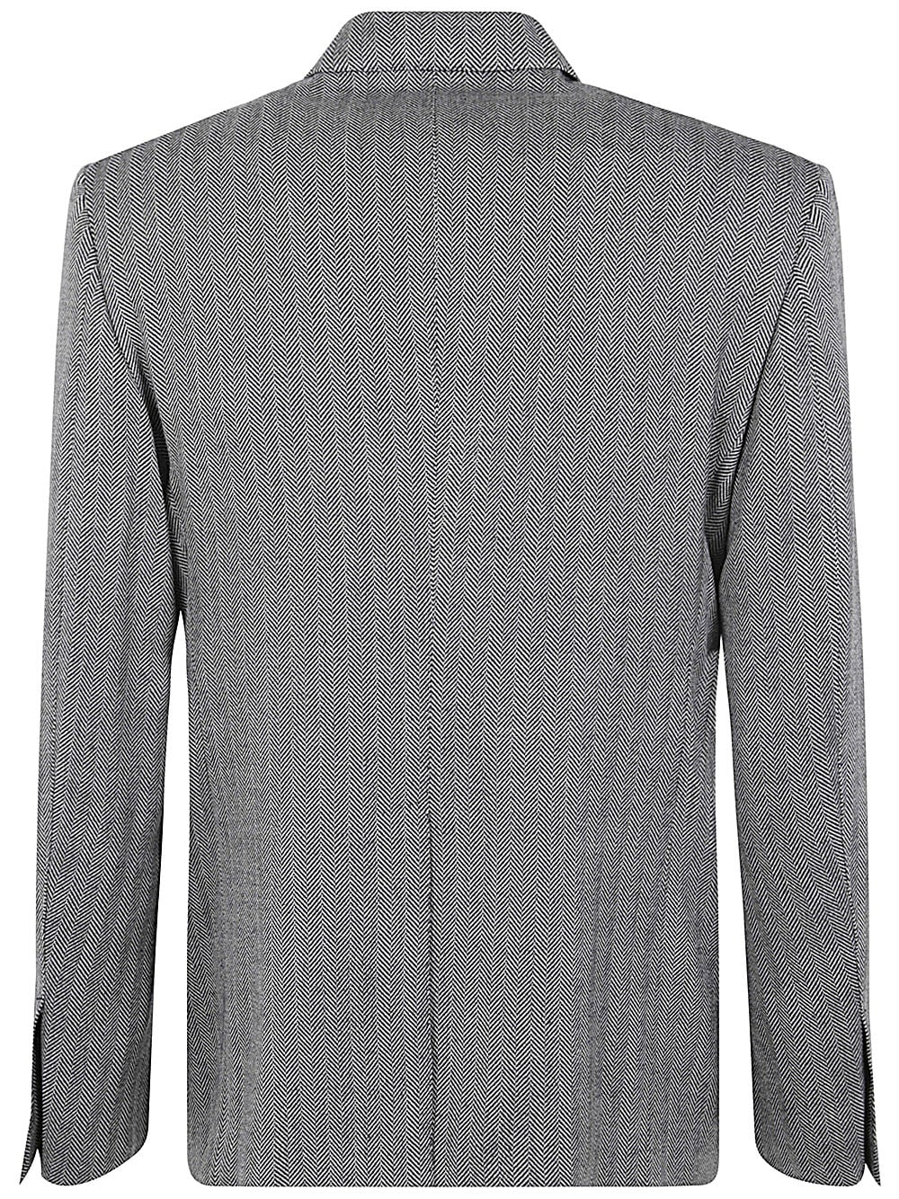 Shop Tom Ford Wool Silk Linen Herringbone Shelton Jacket In Zawbl Combo White Black