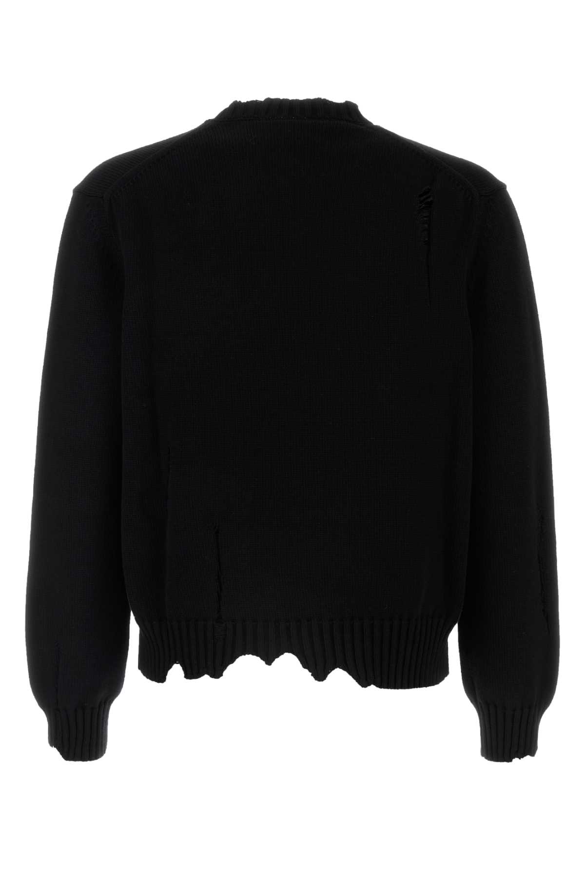 Shop Alexander Mcqueen Black Cotton Sweater