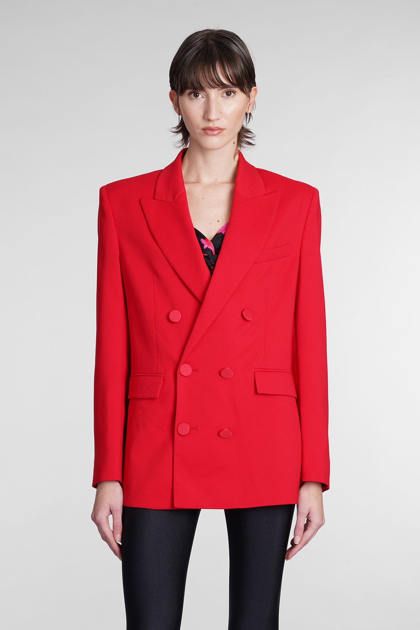 The Andamane Blazer In Red Polyester