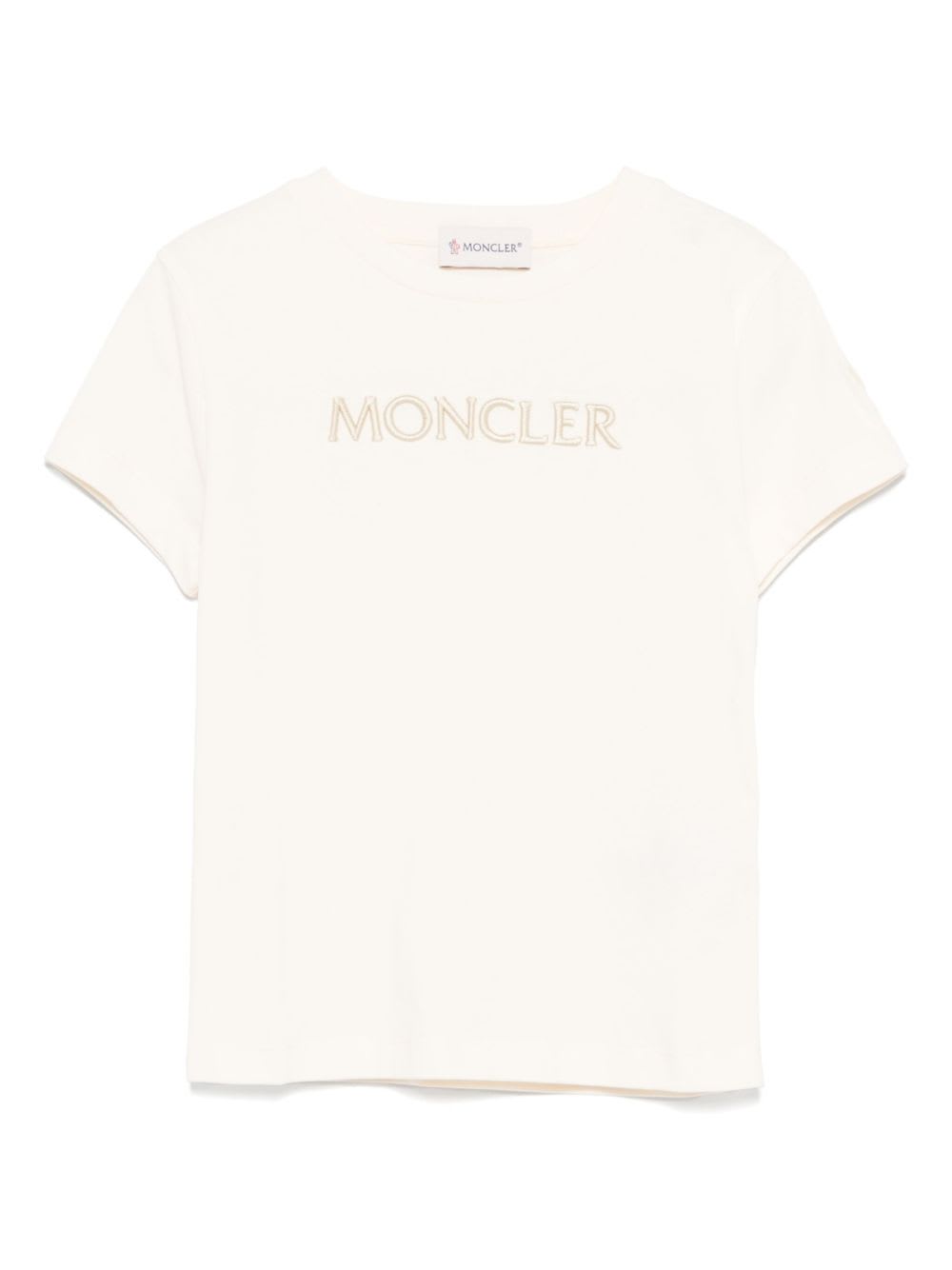Moncler Enfant Cotton T-shirt In White
